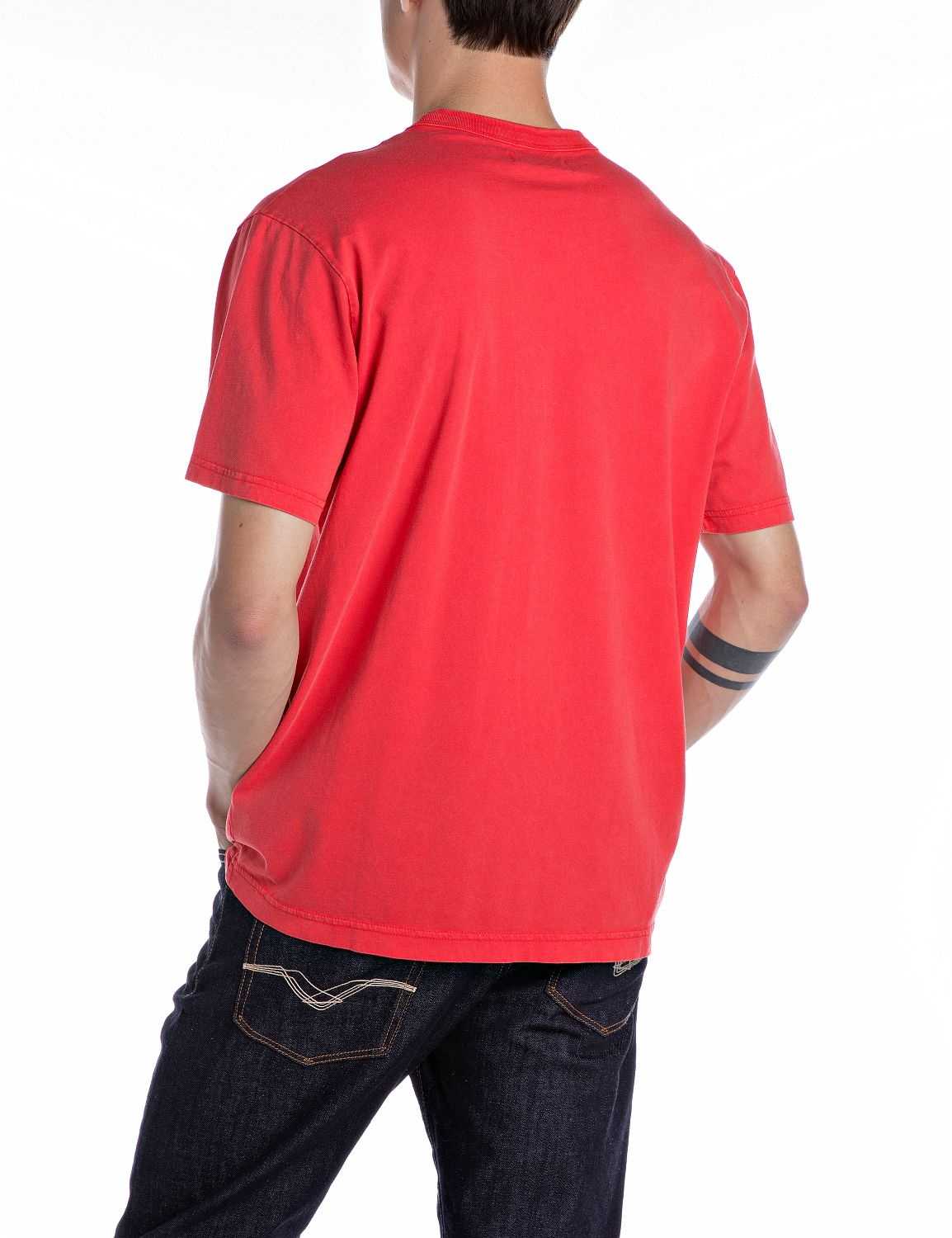 Replay T-shirt mit rundem Aufdruck vorn