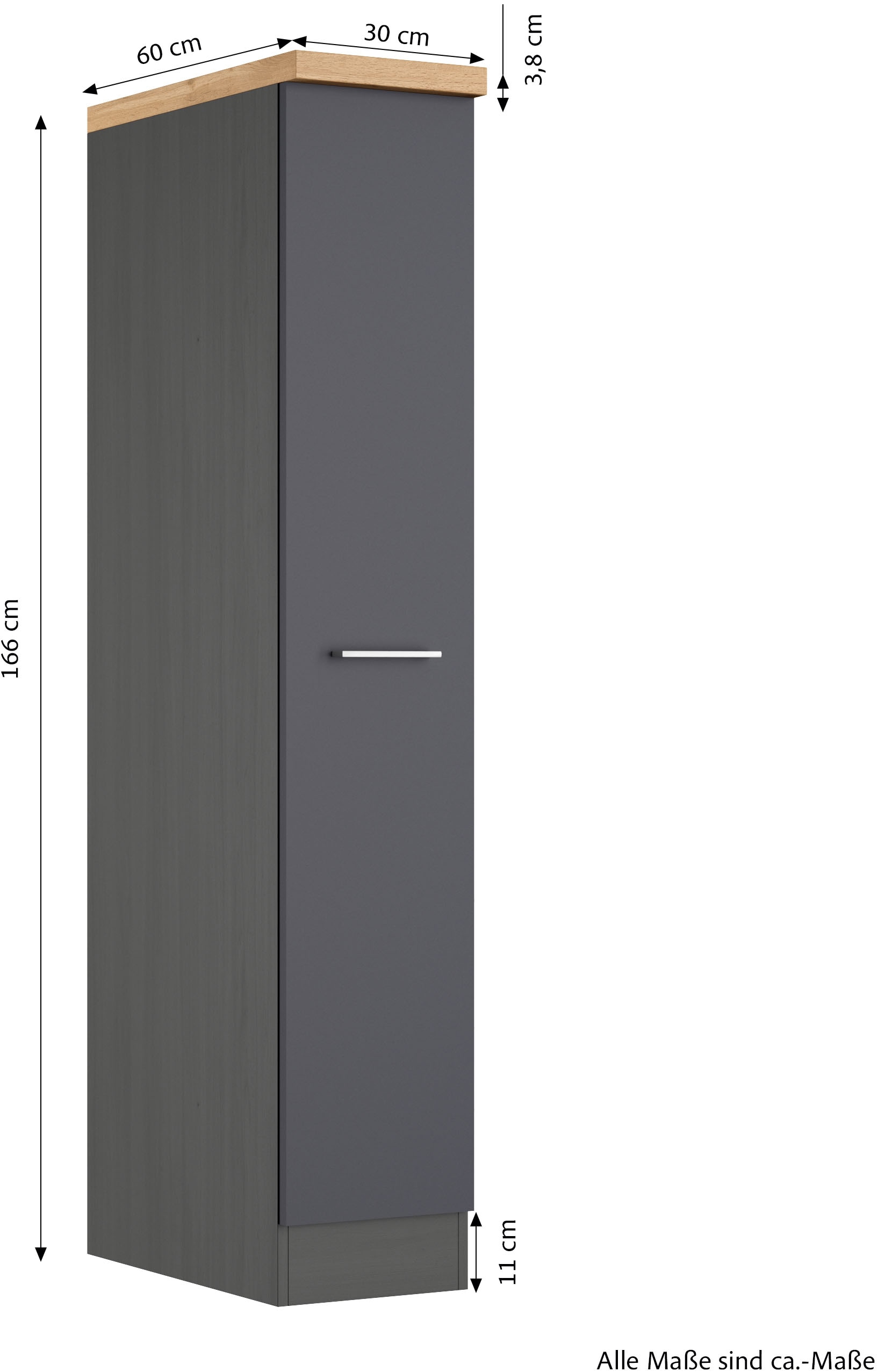 KOCHSTATION Armoire à pharmacie »KS-Milan« armoire pharmacie 30 cm, façades mates ou brillantes