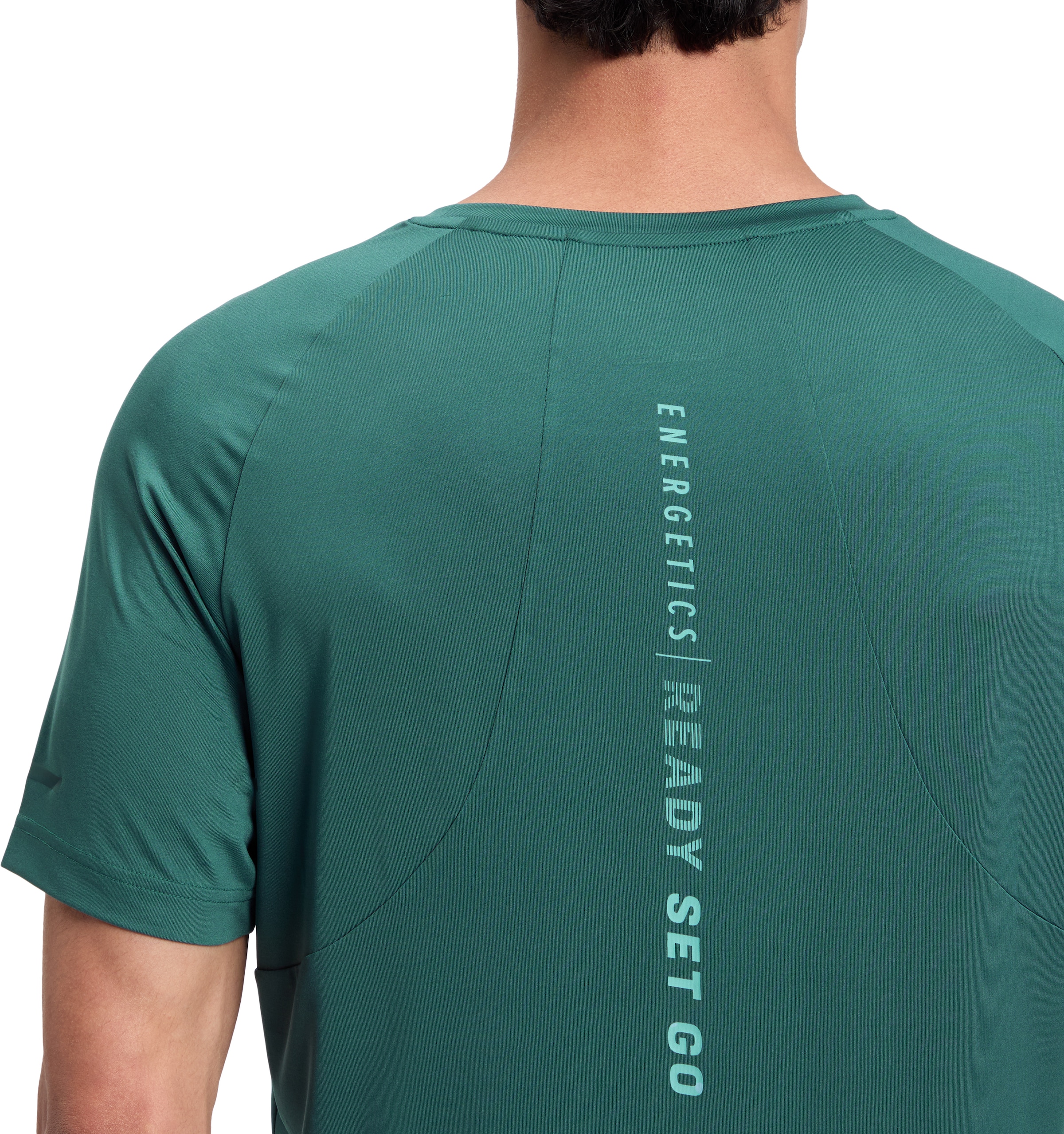 Energetics Laufshirt »HE.-T-SHIRT ELLAZOR II SHORT SLEEVE M« mit kurzen Ärmeln, kragenlos, aus Jersey, hinten länger geschnitten