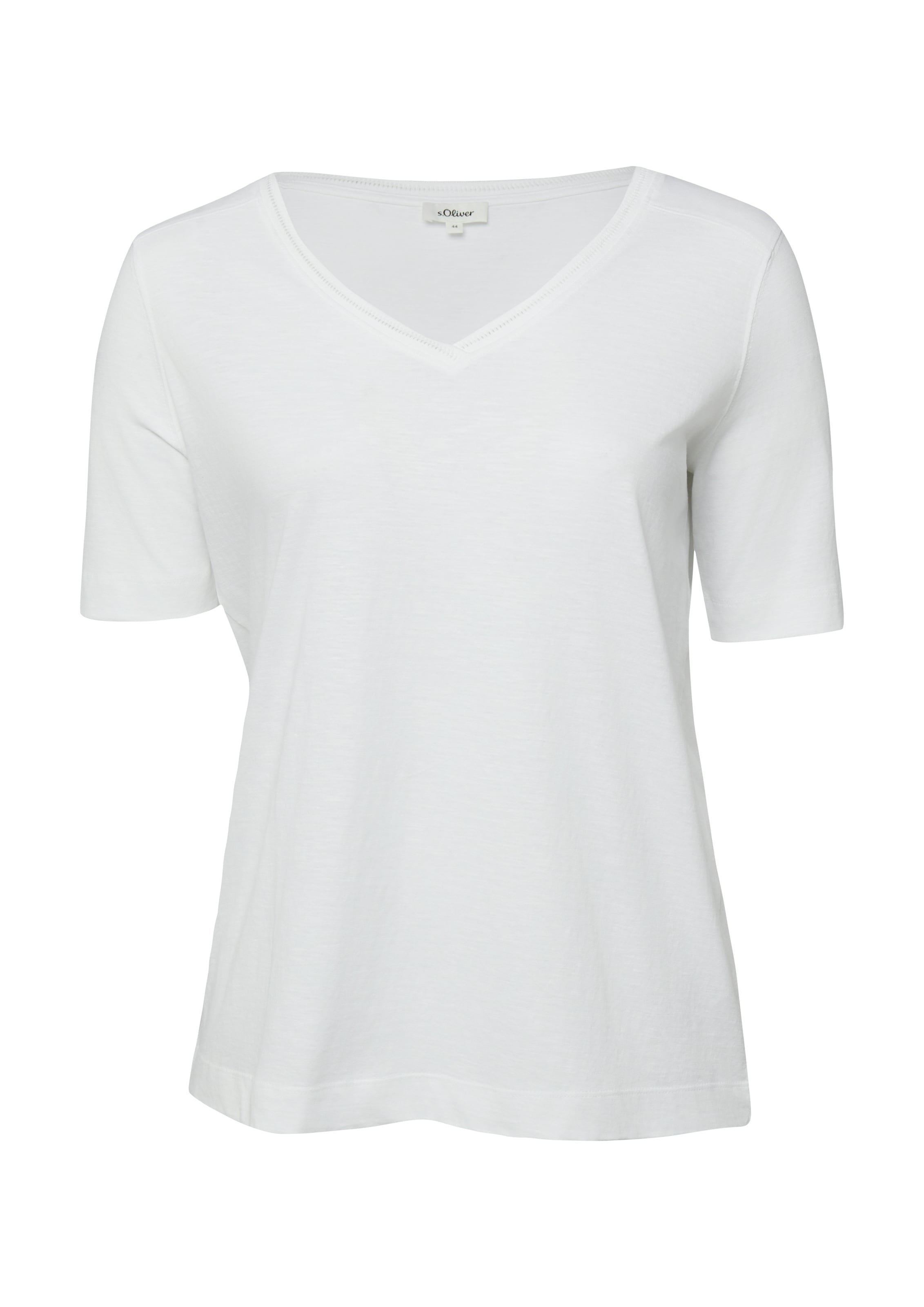 s.Oliver CURVE T-shirt en V T-shirt d'été en coton pur/grandes tailles