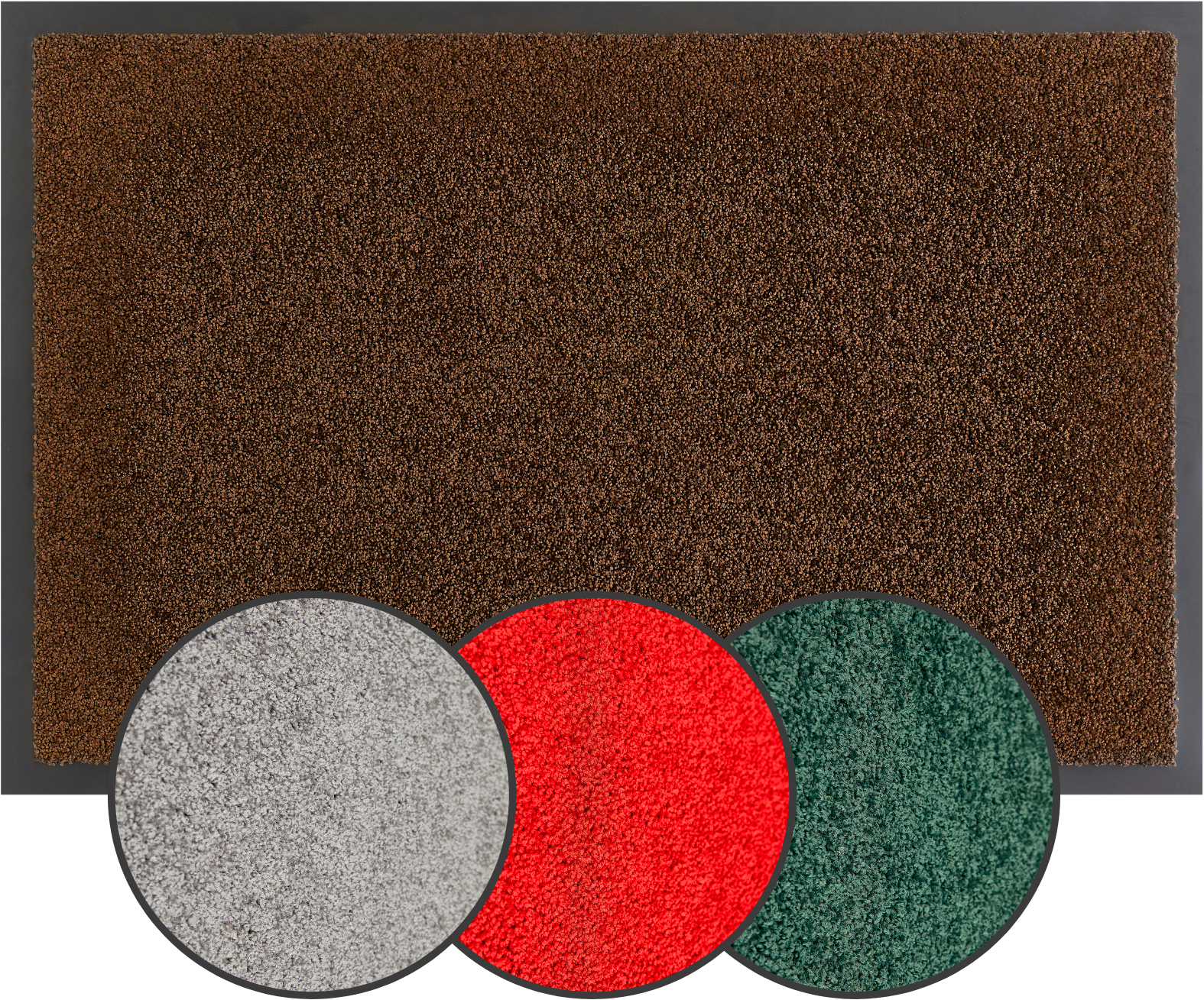 GOODproduct Tapis de sol »Emil, Made in Netherlands« Rectangulaire 6 mm Höhe tapis d'entrée, couleurs unies, antidérapant, lavable (lavage à la main)