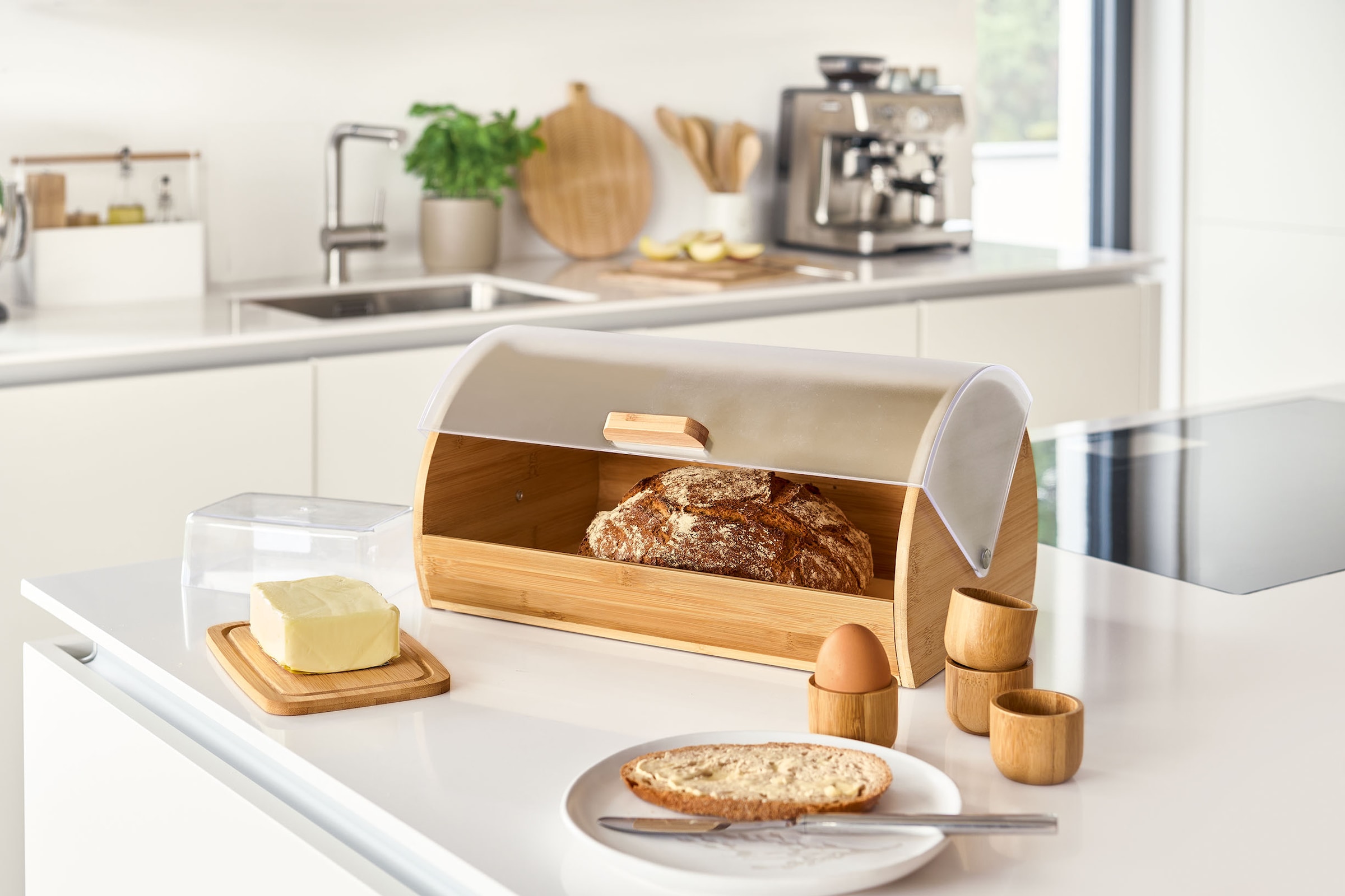 Zeller Present Boîte à pain 1 cuis tlg. integrierte Klappfunktion