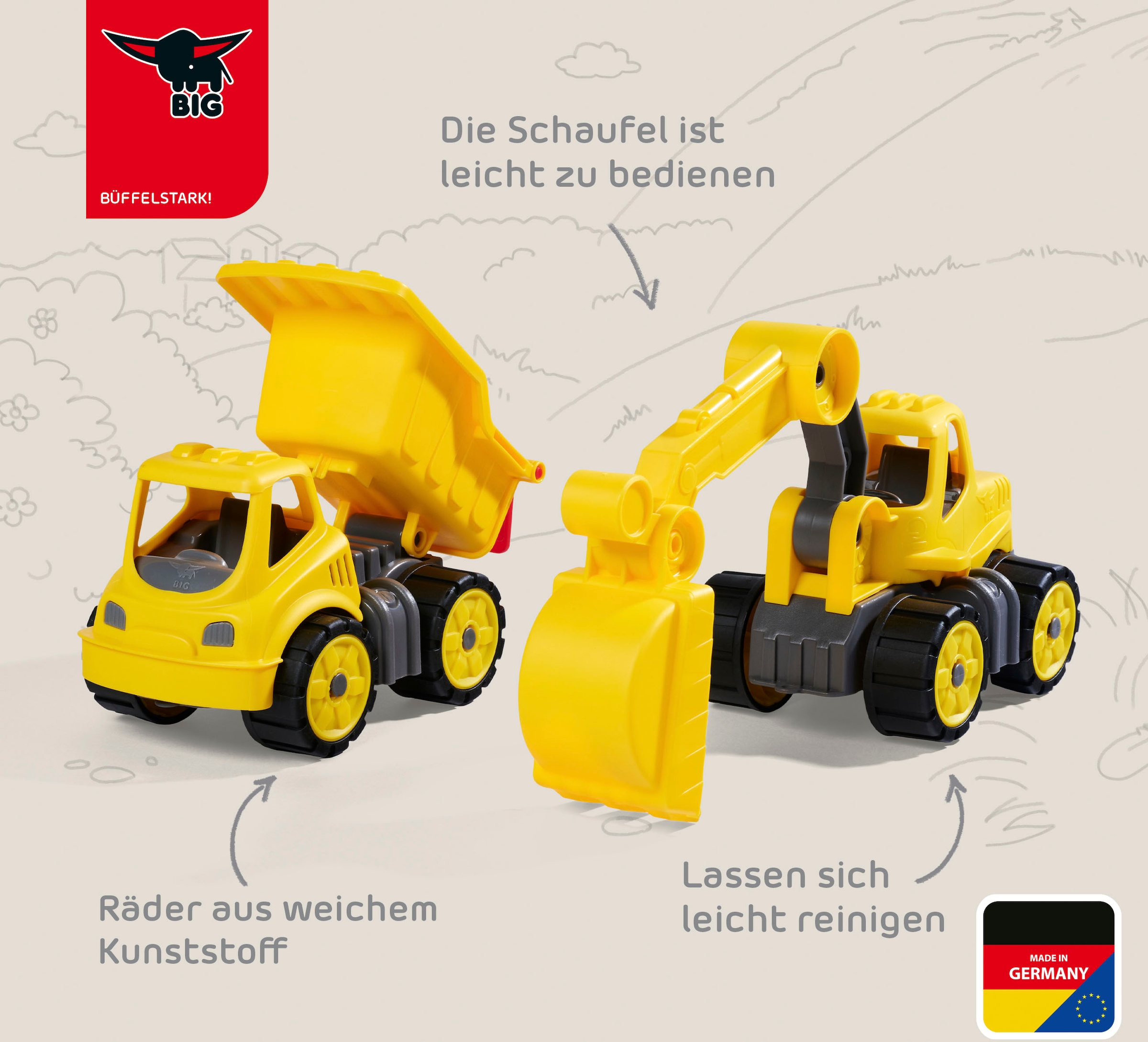 BIG Jouet de construction »Power-Worker Mini« Sandspielzeug, Made in Germany
