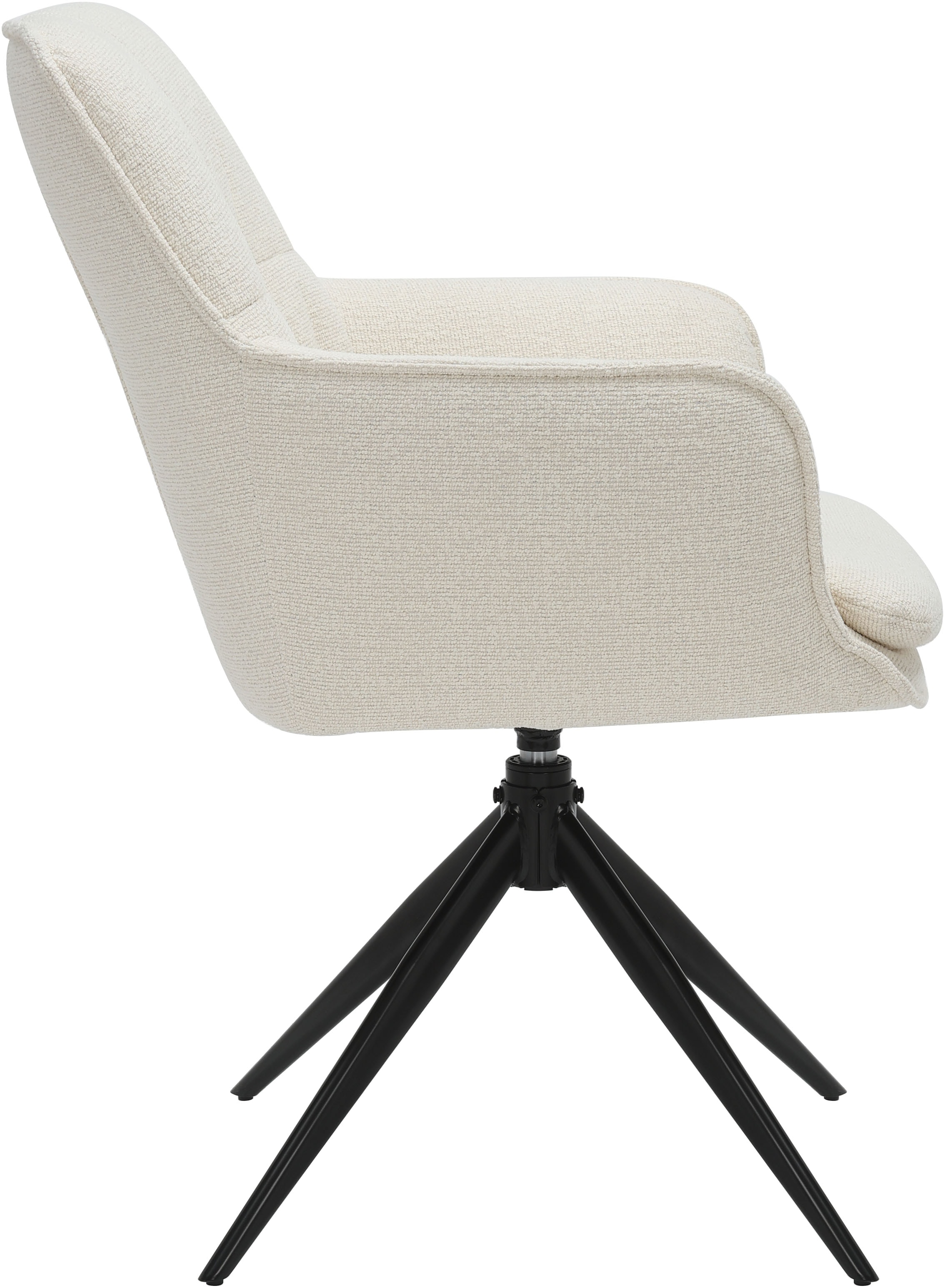 GOODproduct Chaise de salle à manger »Nordtrud« () 1 cuispflegeleichter Webstoff Bezug, pulverbeschichtetes Metallgestell