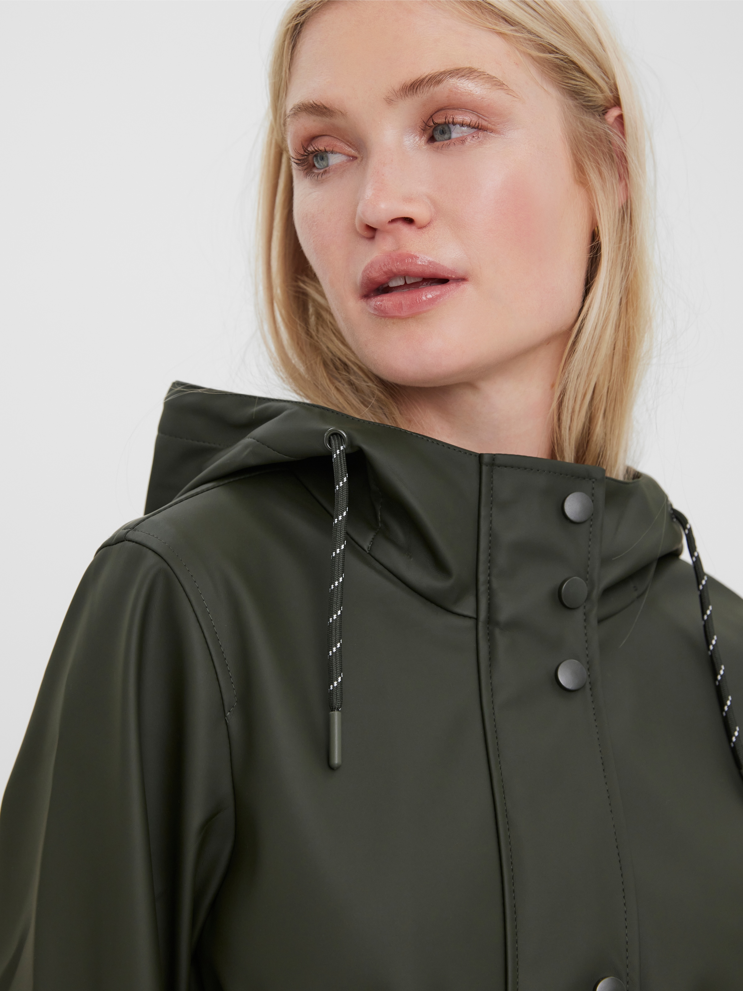Vero Moda Veste de pluie »VMMALOU COATED JACKET« mit Kapuze Lederimitat