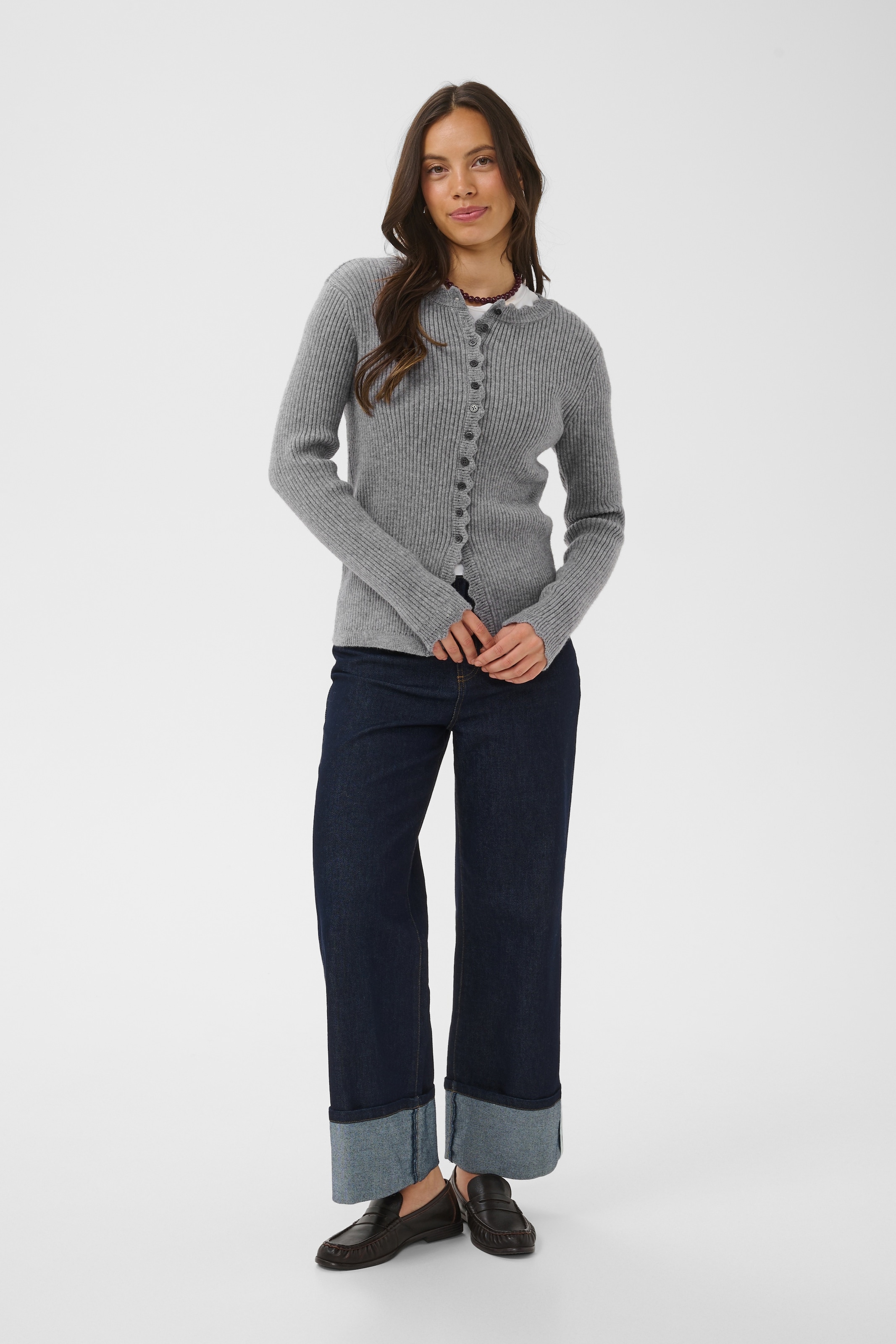 Saint Tropez Veste en tricot »TristenSZ Cardigan« Mélange de matières, coupe ajustée