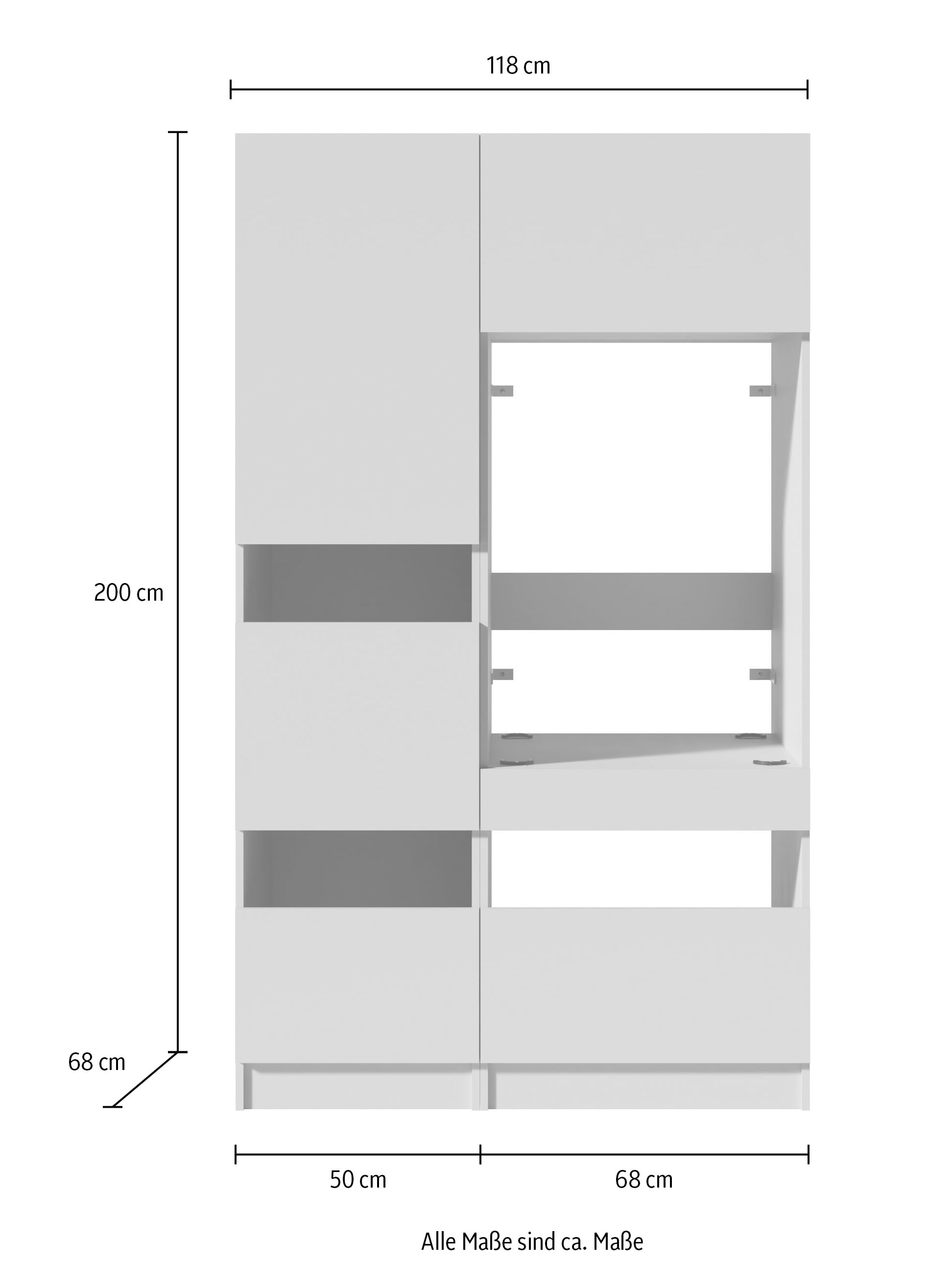 BASIC by Balculina Mehrzweckschrank-Set »Washhome B/T/H 118x68x200 cm« 2 Stk. tlg.