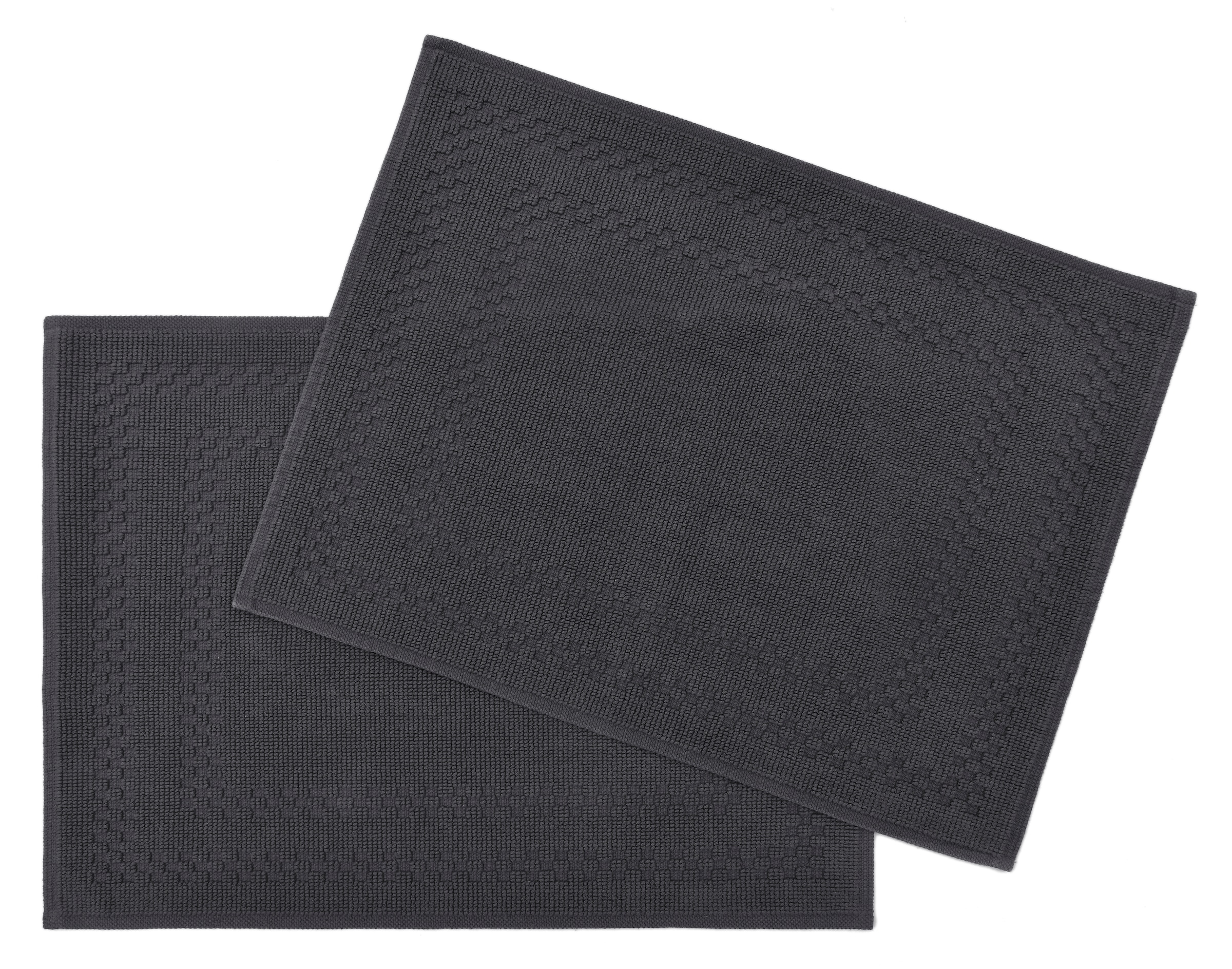 GOODproduct Badematte »Regona, 2 tlg. Hotelmatten-Set, 50x70 cm« Höhe 5 mm rutschhemmend beschichtet schnell trocknend 2-teiliges Set, einfarbig, Badematten Set, 100% Baumwolle