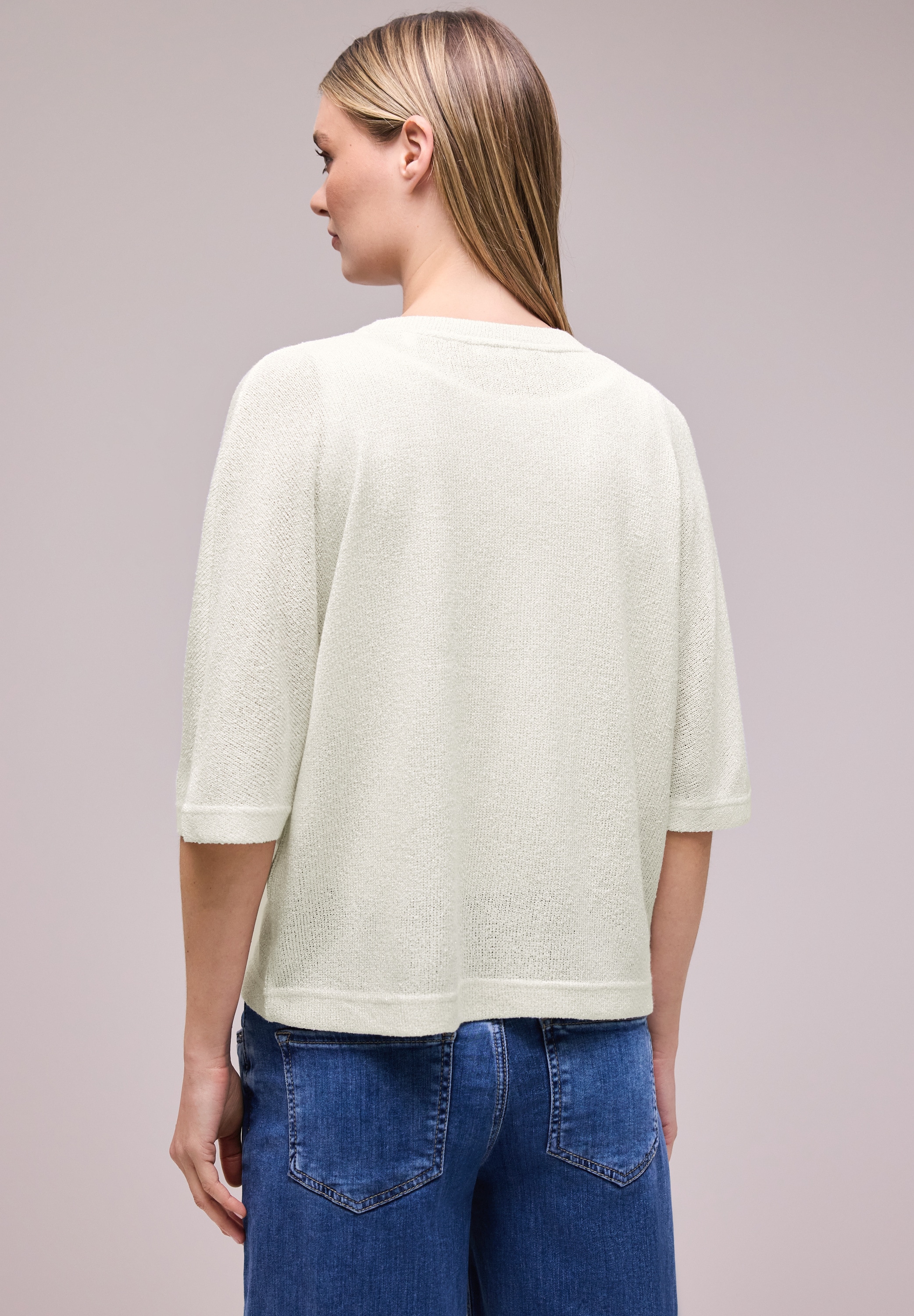 STREET ONE Veste en tricot Veste manches courtes style tricot avec paillettes