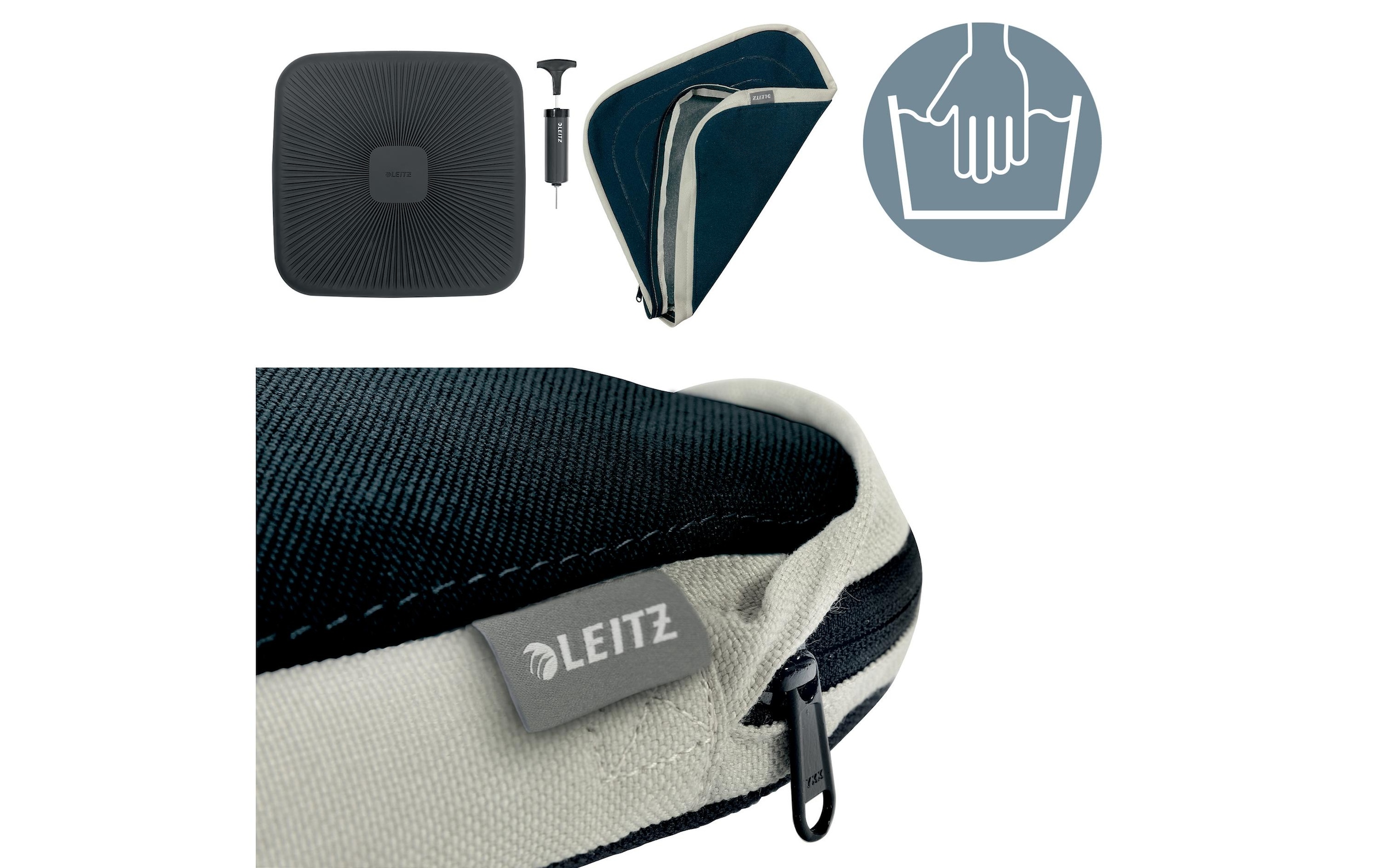 LEITZ Coussin d'équilibre »Ergo Active mit Stoffbezug«