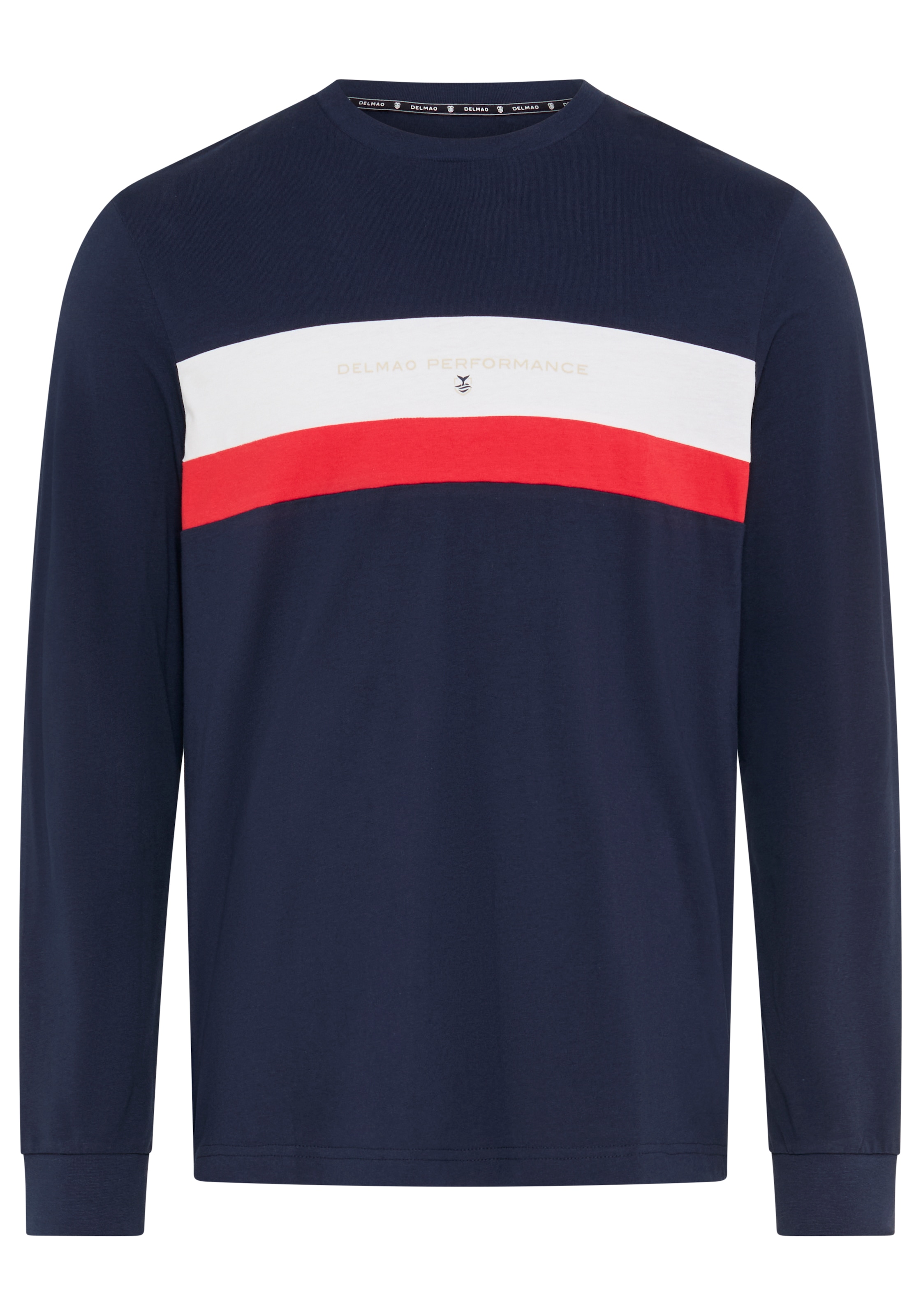 DELMAO Langarmshirt »Neue Kollektion« schmale Passform, Langarm, mit Rundhalsausschnitt