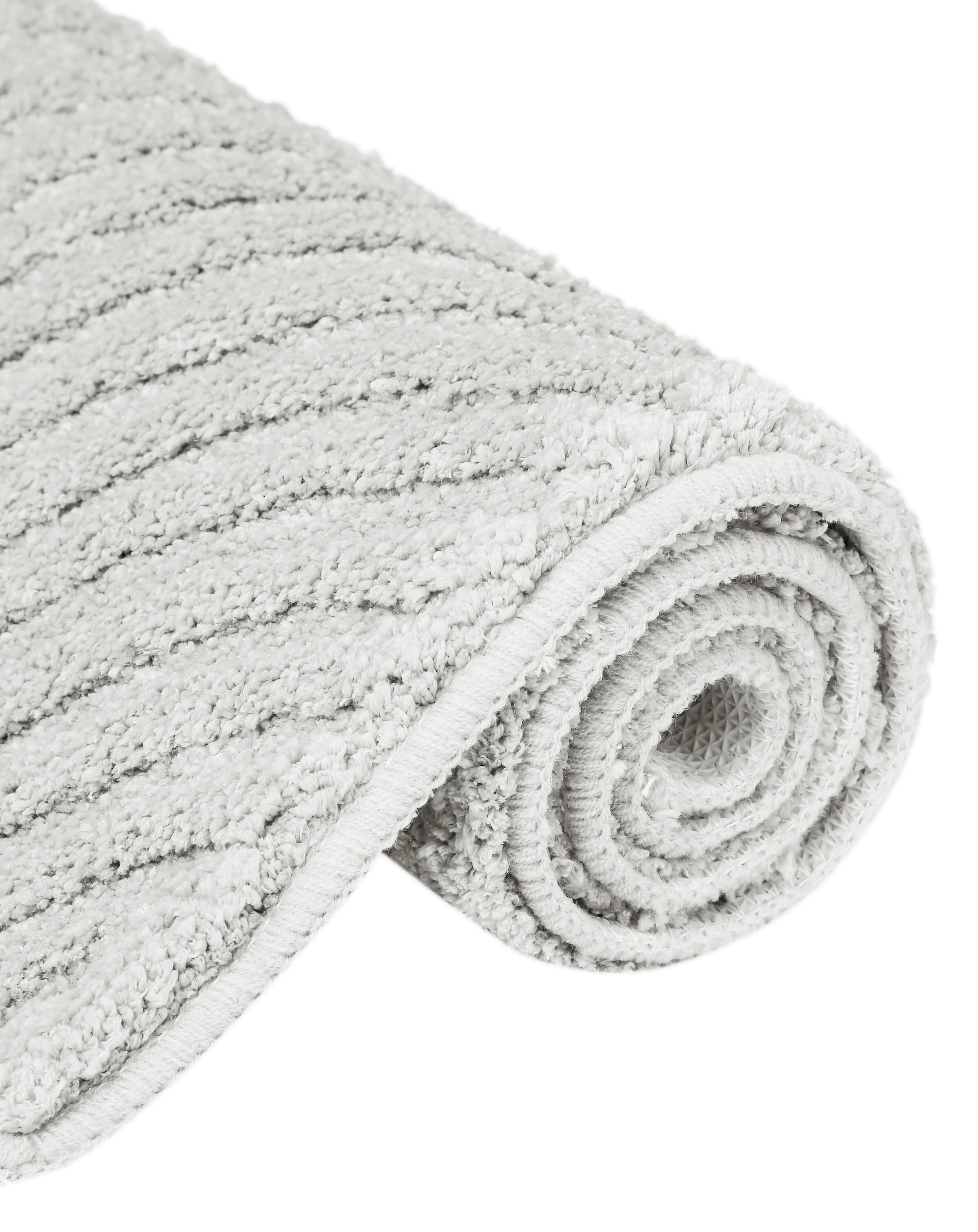 my home Badematte »Ognon, Scandi, Boho, modernes Muster« Höhe 15 mm rutschhemmend beschichtet fussbodenheizungsgeeignet | schnell trocknend | strapazierfähig Badteppich, Uni Farben, Hoch-Tief-Effekt