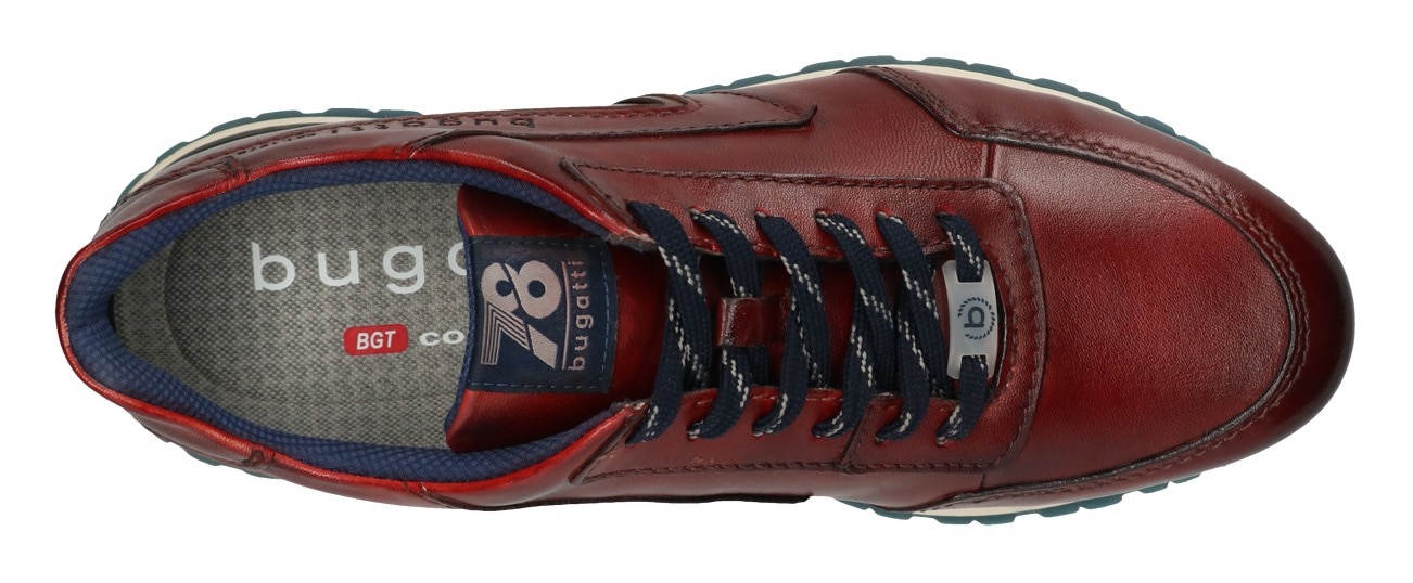 bugatti Sneakers  mit seitlichem Logoprägung, Freizeitschuh, Halbschuh, Schnürschuh