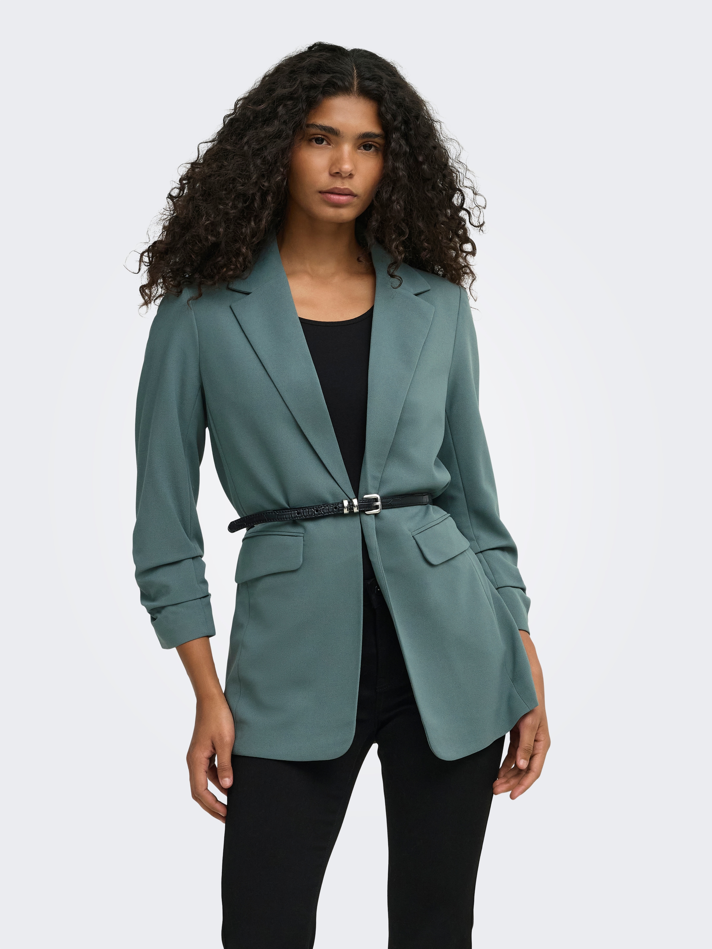 ONLY Blazer long »ONLKALINA 3/4 OPEN BLAZER CC TLR« mélange de matières, coupe ample