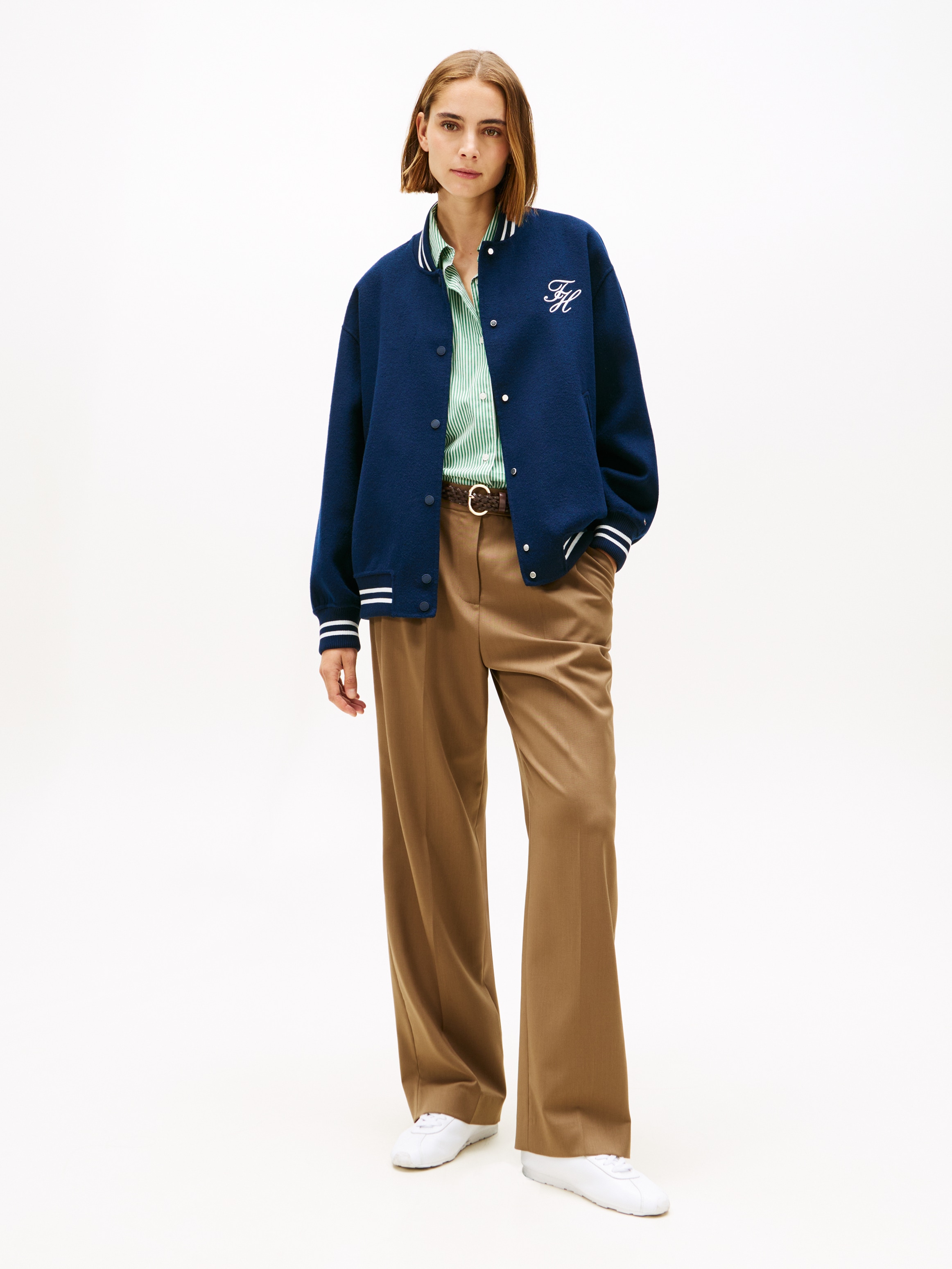 Tommy Hilfiger Bomberjacke »DF WOOL VARSITY BOMBER« mit Wolle