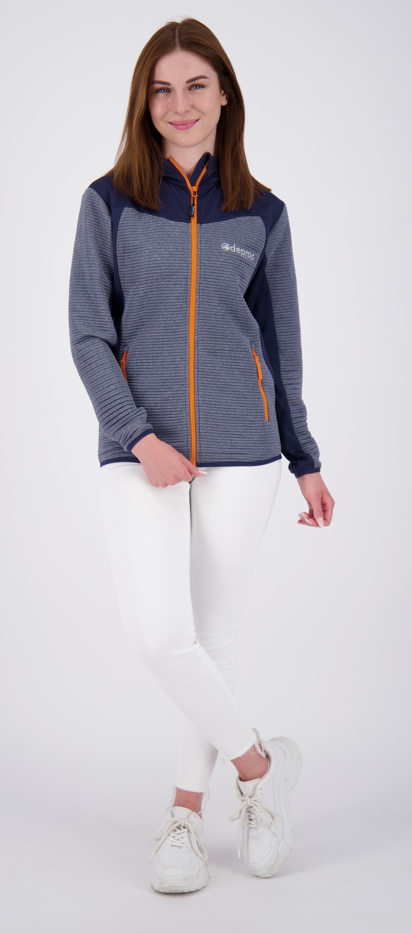 DEPROC Active Strickfleecejacke »ELM WOMEN« mit Kapuze auch in Grossen Grössen erhältlich