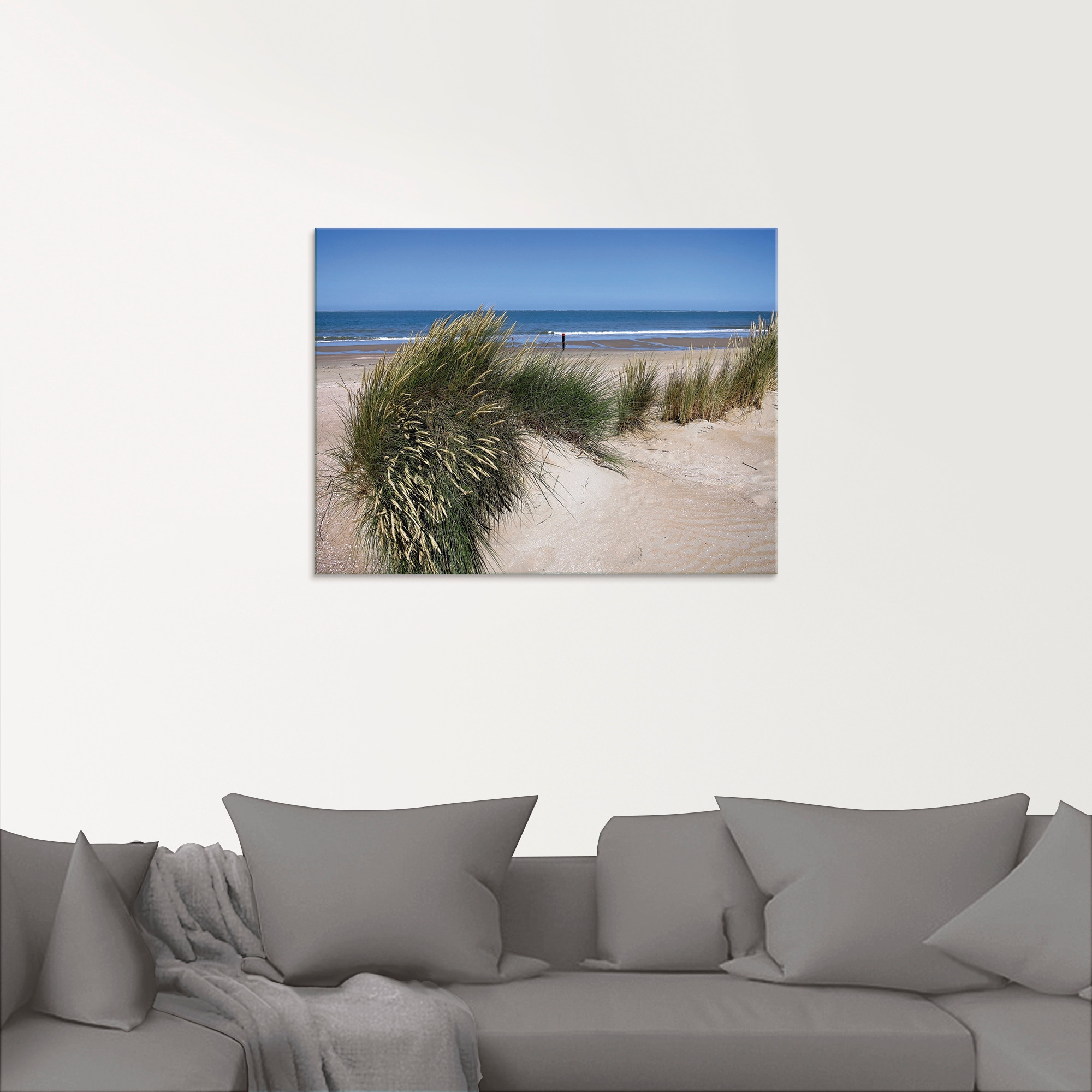 Artland Glasbild »wellige Dünenlandschaft« Strand 1 Stk. tlg. in verschiedenen Grössen
