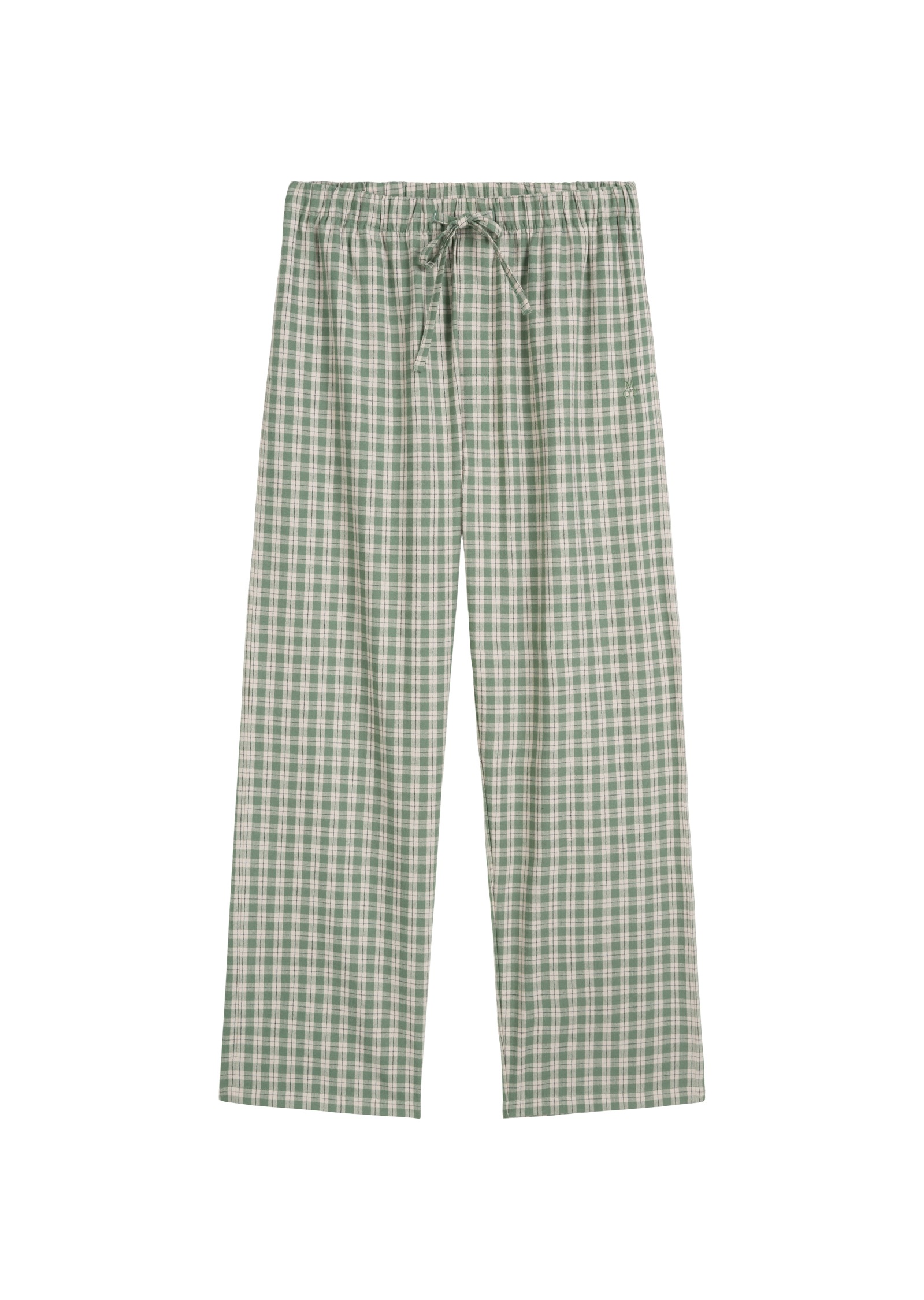 Marc O'Polo Pyjamahose »Cozy Flannel«  mit Gummizug und Bindeband, Cotton, gerades Bein