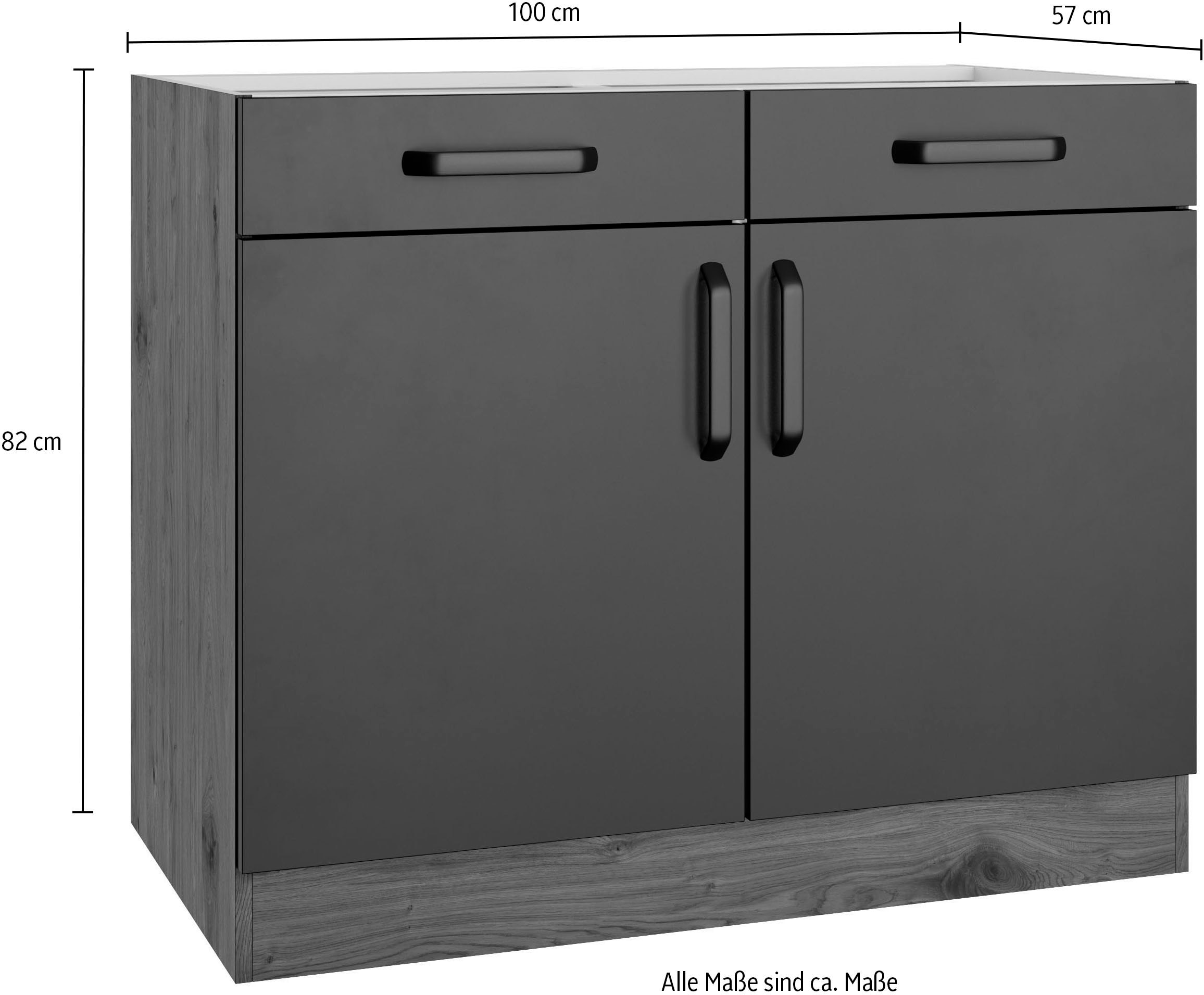 wiho Küchen Armoire basse »Elba« Breite 100 cm