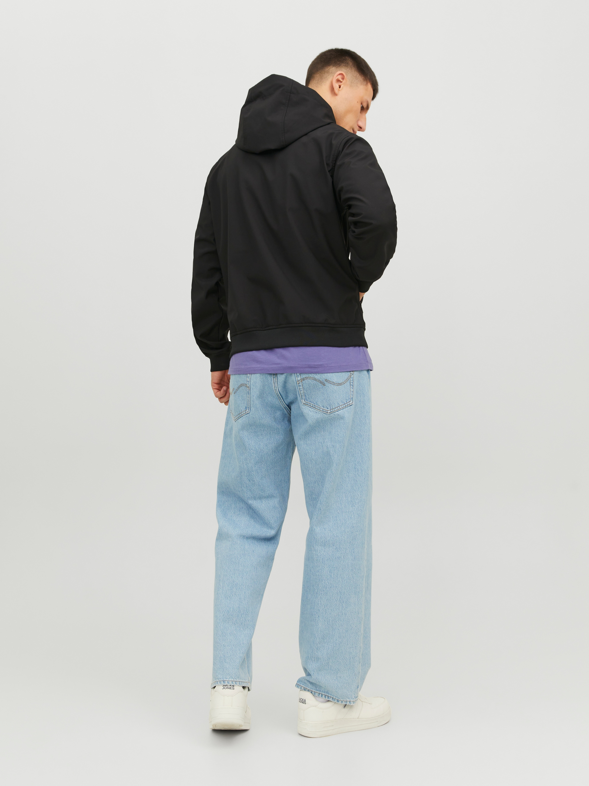 Jack & Jones Softshelljacke »JJEBASIC mit wasserabweisender Funktion« mit Kapuze Kunstfaser, regular fit