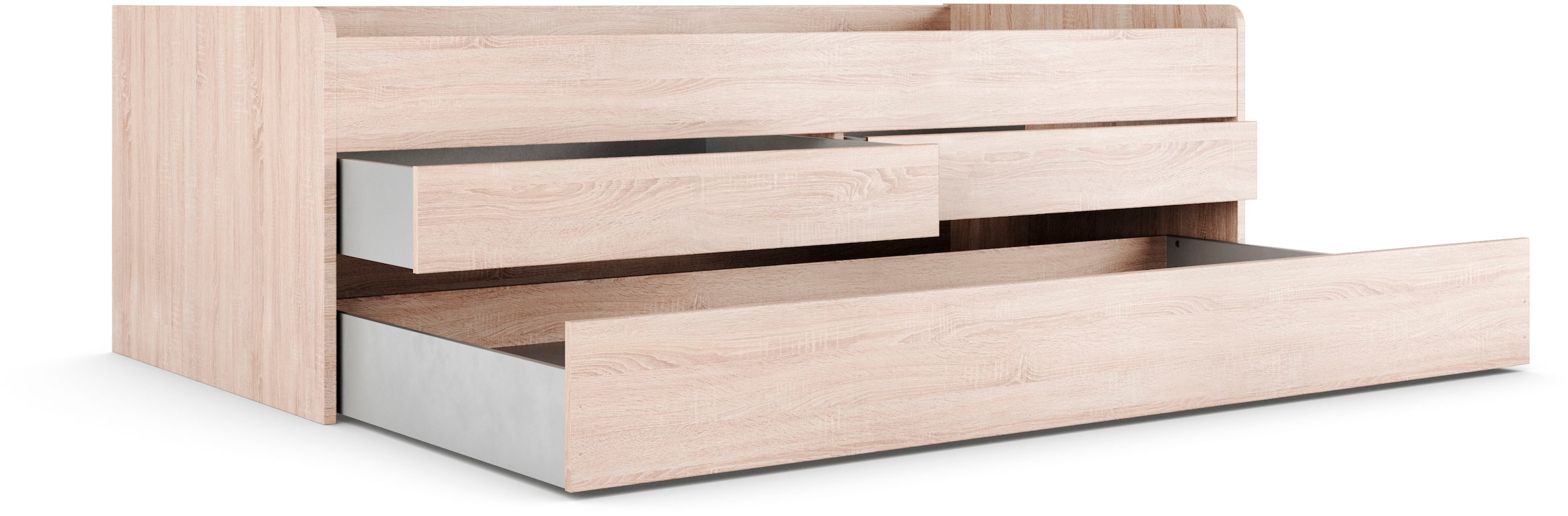priess Lit de rangement »Barkhausen« incl. surface de couchage extensible et 2 tiroirs