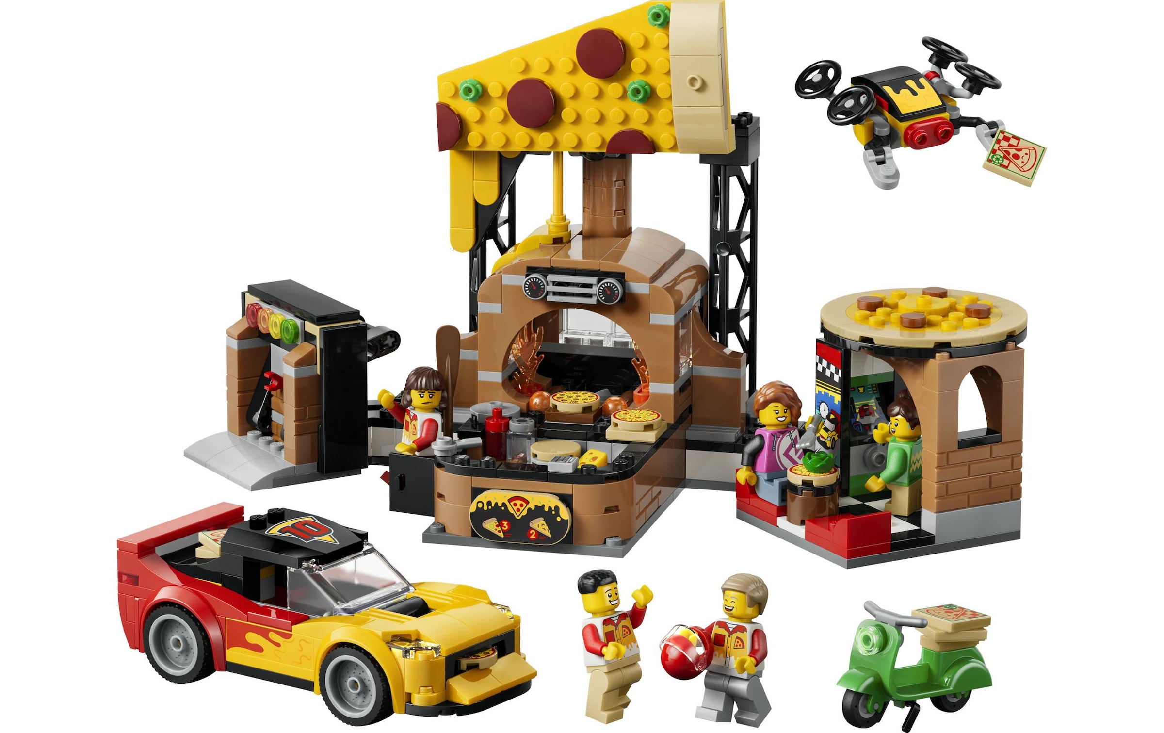 LEGO® Pions de construction »Pizza-Liefererlebnis mit Fahrzeugen (60496), LEGO City« fabriqué en Europe