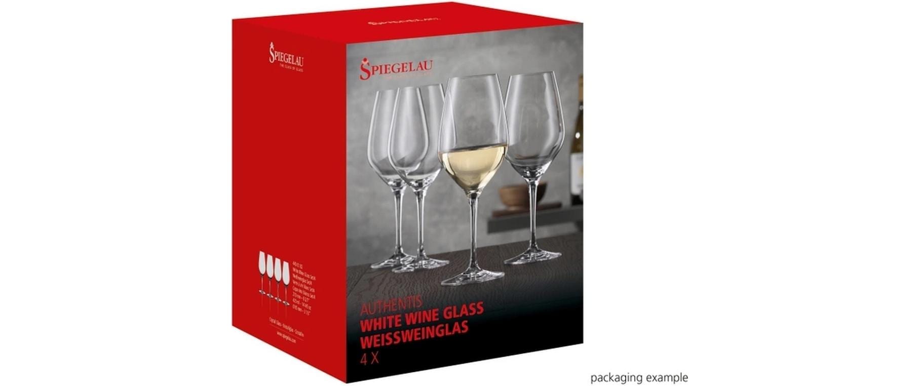 Eulenspiegel Weissweinglas »Spiegelau Weissweinglas Authentis 420 ml, 4 Stück, Transparent« Aromaentfaltung, Brillianz, Gezogener Stiel, Klangvoll, Kristallklar