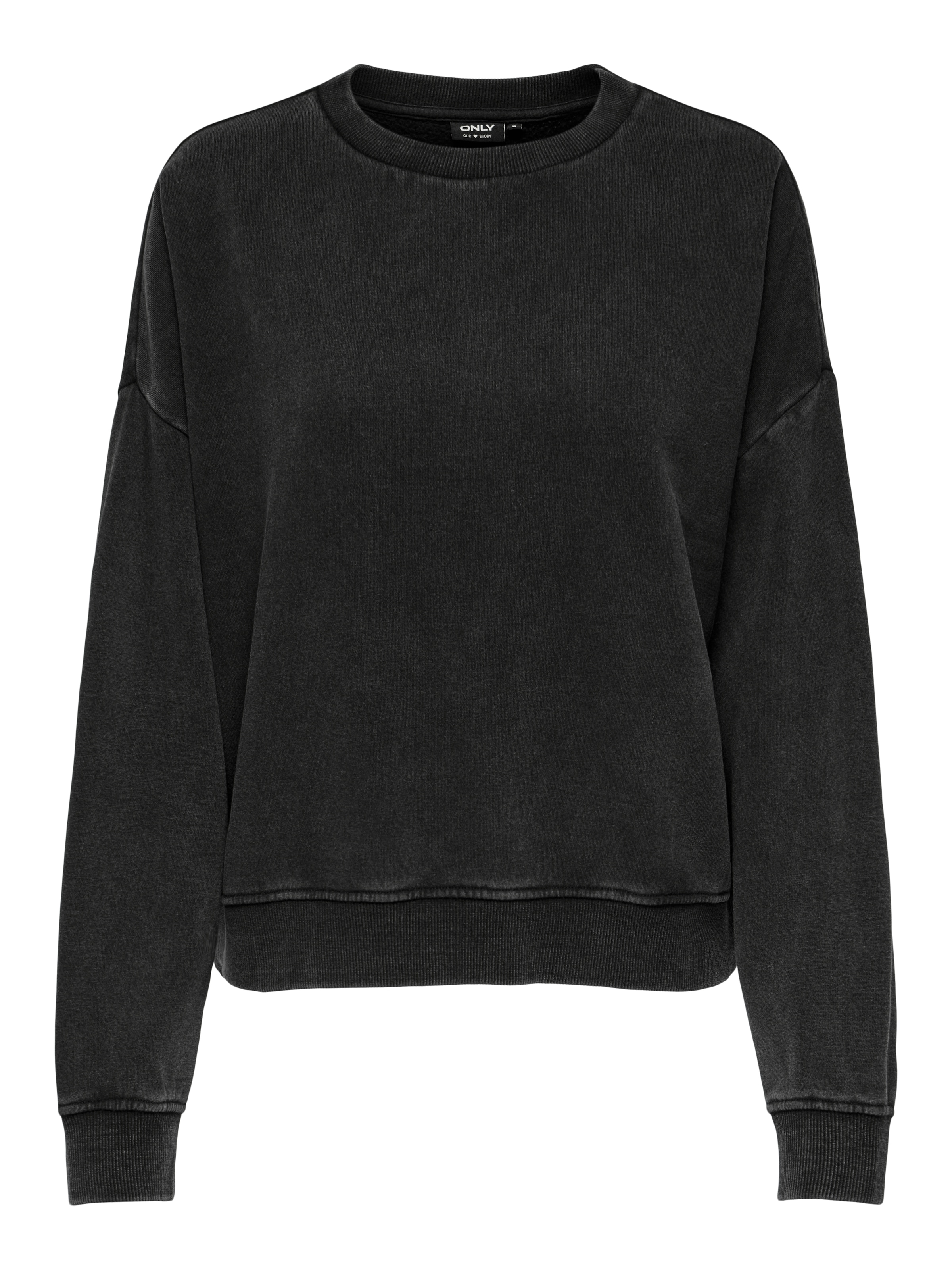 ONLY Sweat-shirt »ONLSWEAT L/S CREW OVERSIZE SWT«, mélange de coton, coupe ample, col rond
