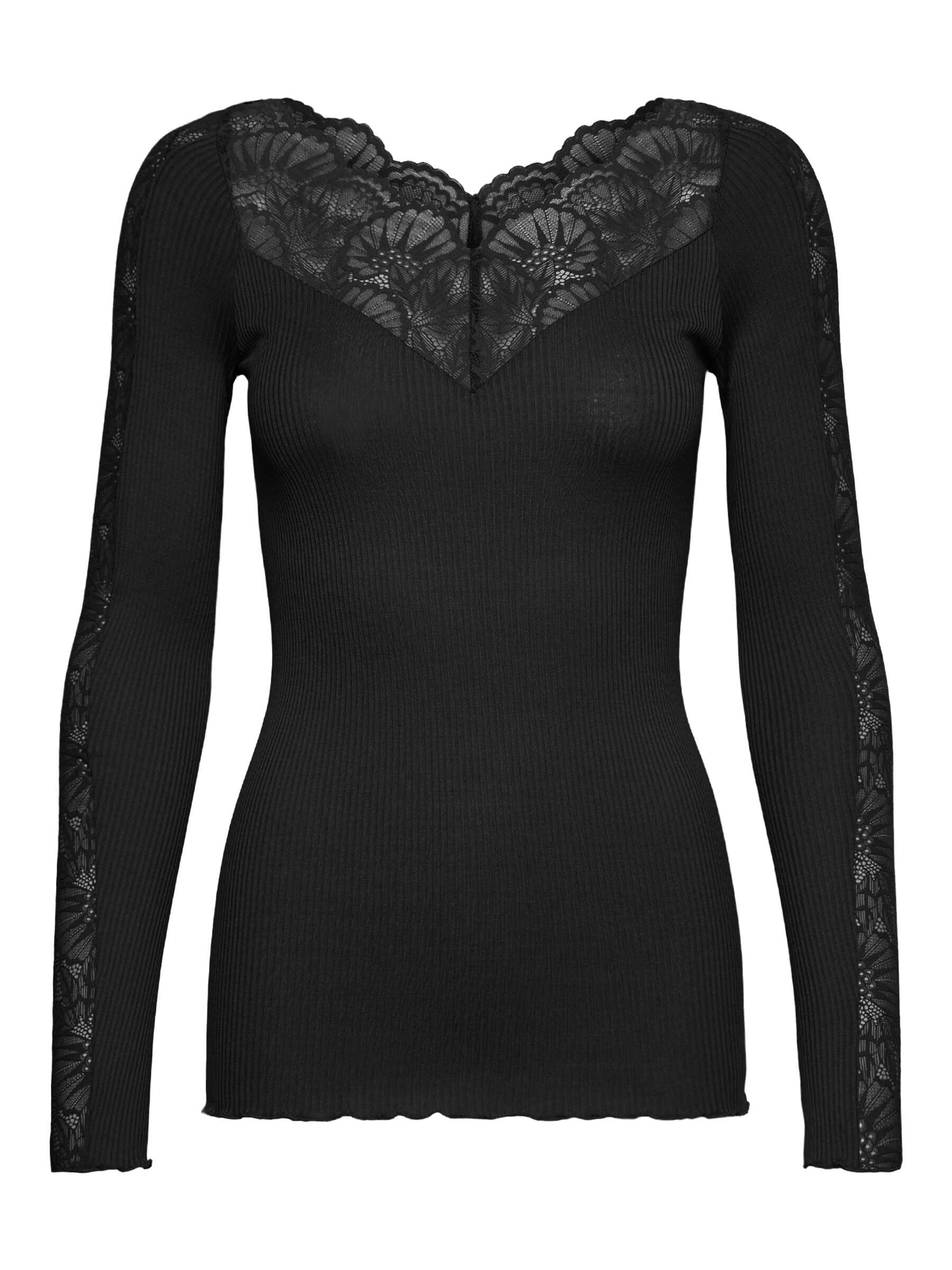 rosemunde Spitzenshirt »Beatha lace longsleeve« elastisch weiche Vintage-Spitze am Ausschnitt und entlang der Ärmel