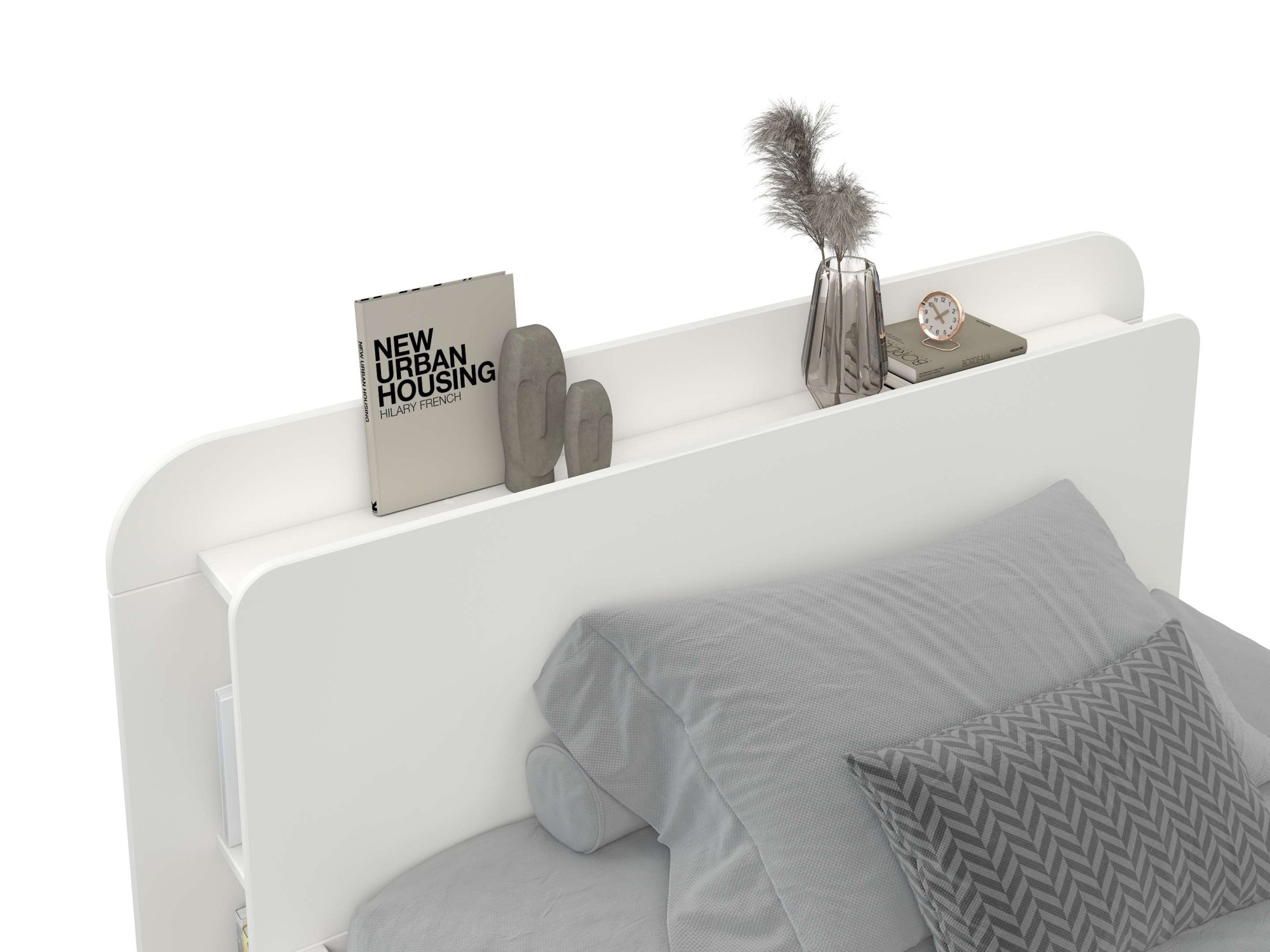 GOODproduct Lit »Ismund, Stauraum im Kofteil, Stauraumbett« inklusive Lattenrost, teilmassiv, Bettkasten optional