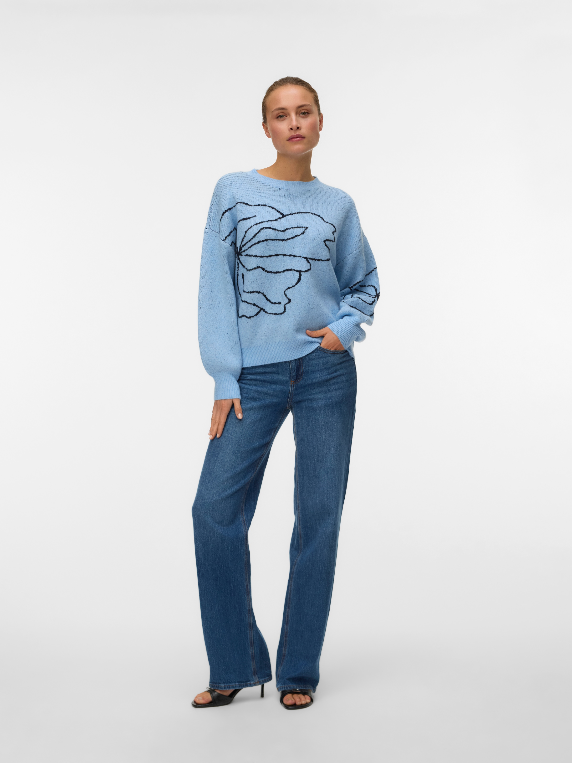 Vero Moda Strickpullover »AWHEART LS O-NECK KNIT NOOS«