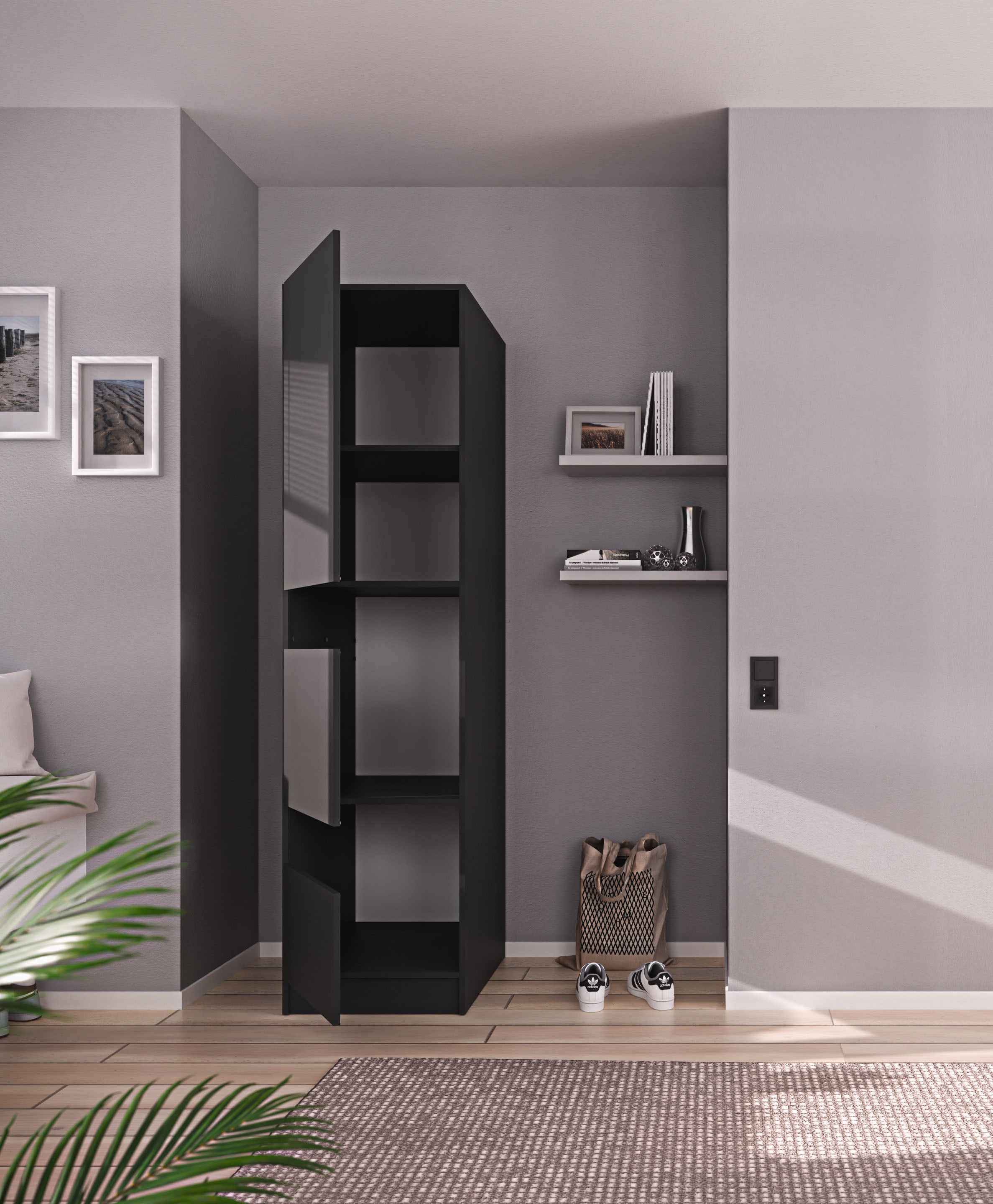 BASIC by Balculina Wäscheschrank »Washhome B/T/H 50x200x68 cm« 1 Stk. tlg. Breite 50cm, höhenverstellbare Metallfüsse