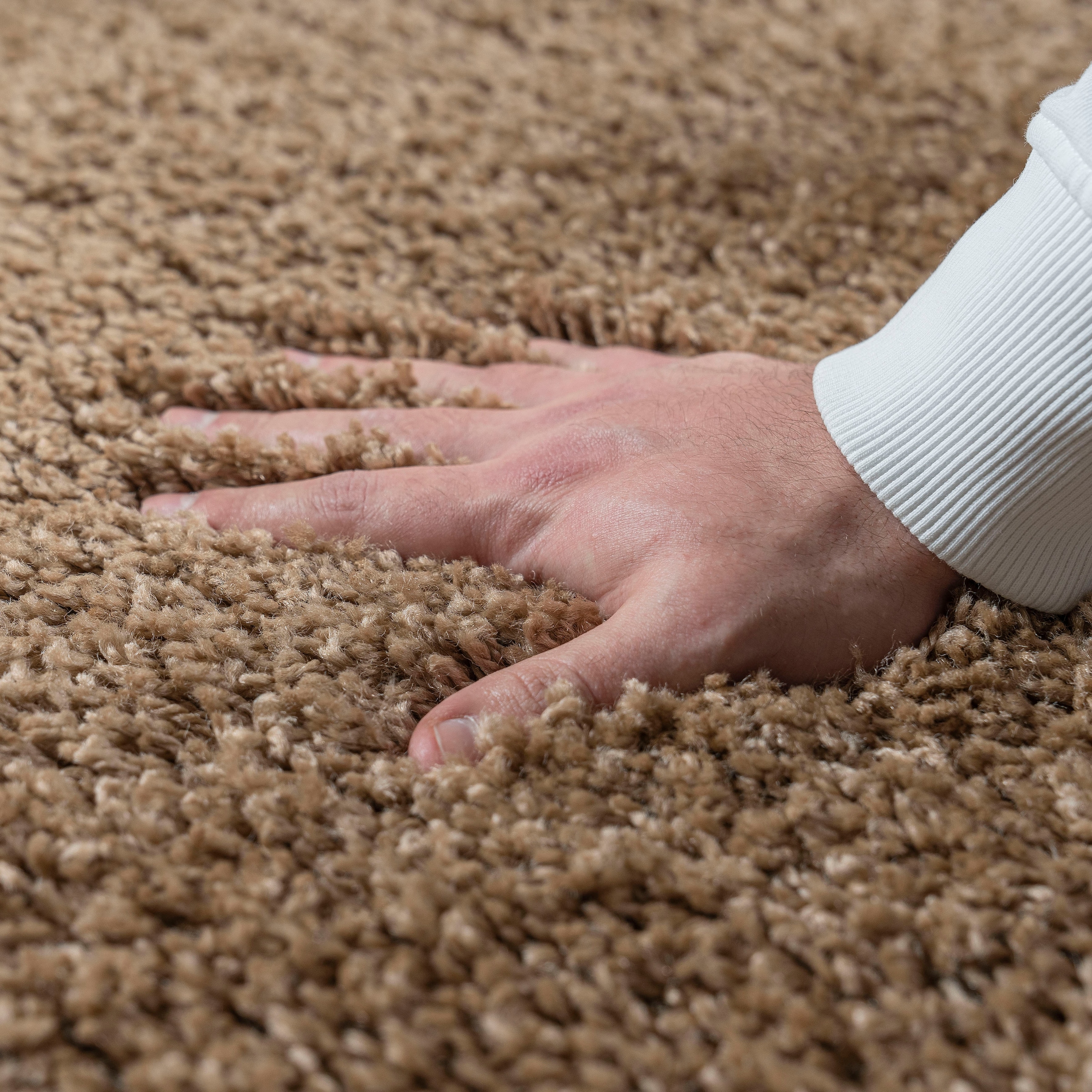 my home Läufer »Viva« rechteckig 45 mm Höhe Läufer, Brücke, Uni-Farben, einfarbig, besonders weich und kuschelig