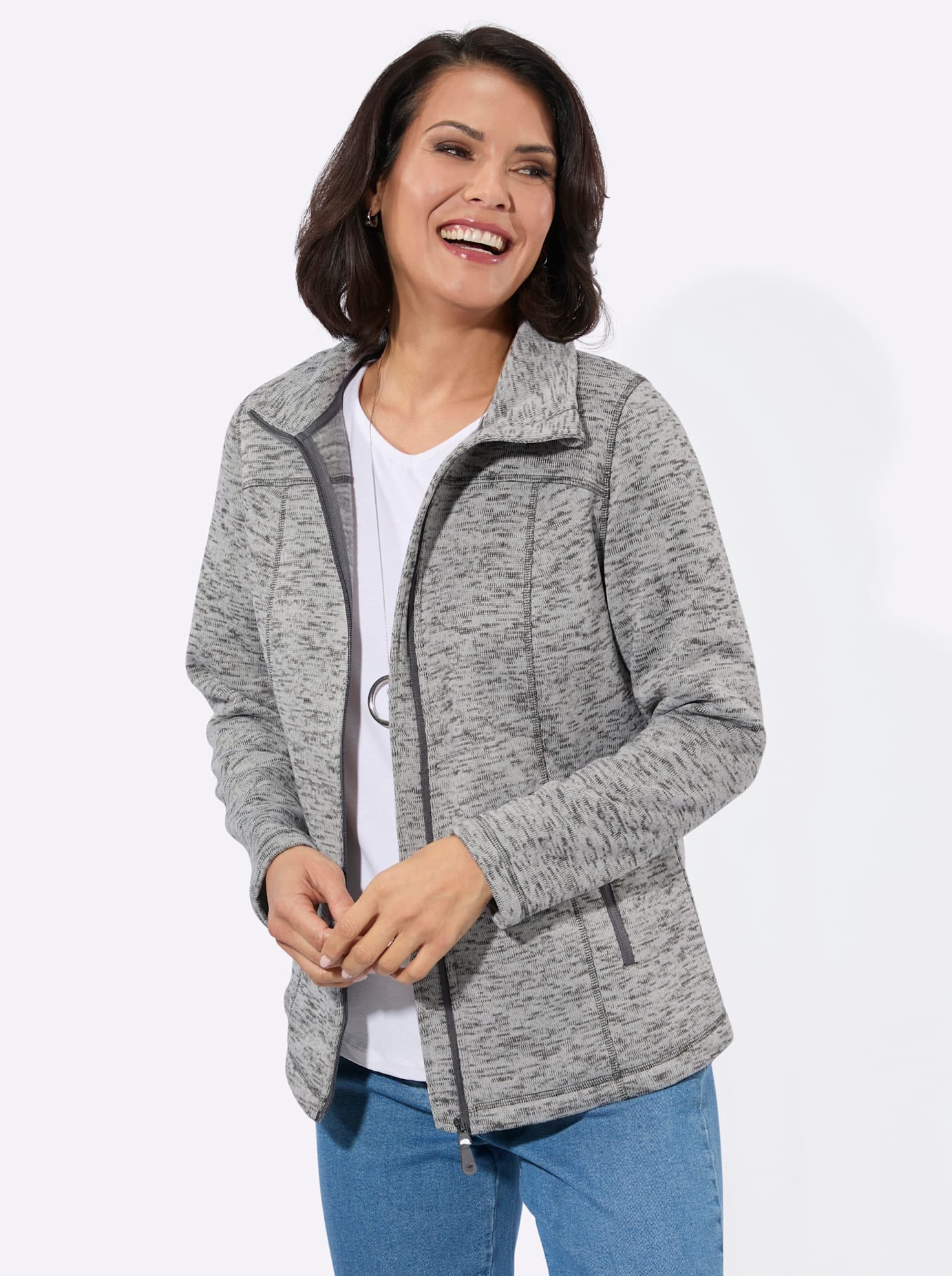 Casual Looks Strickfleecejacke