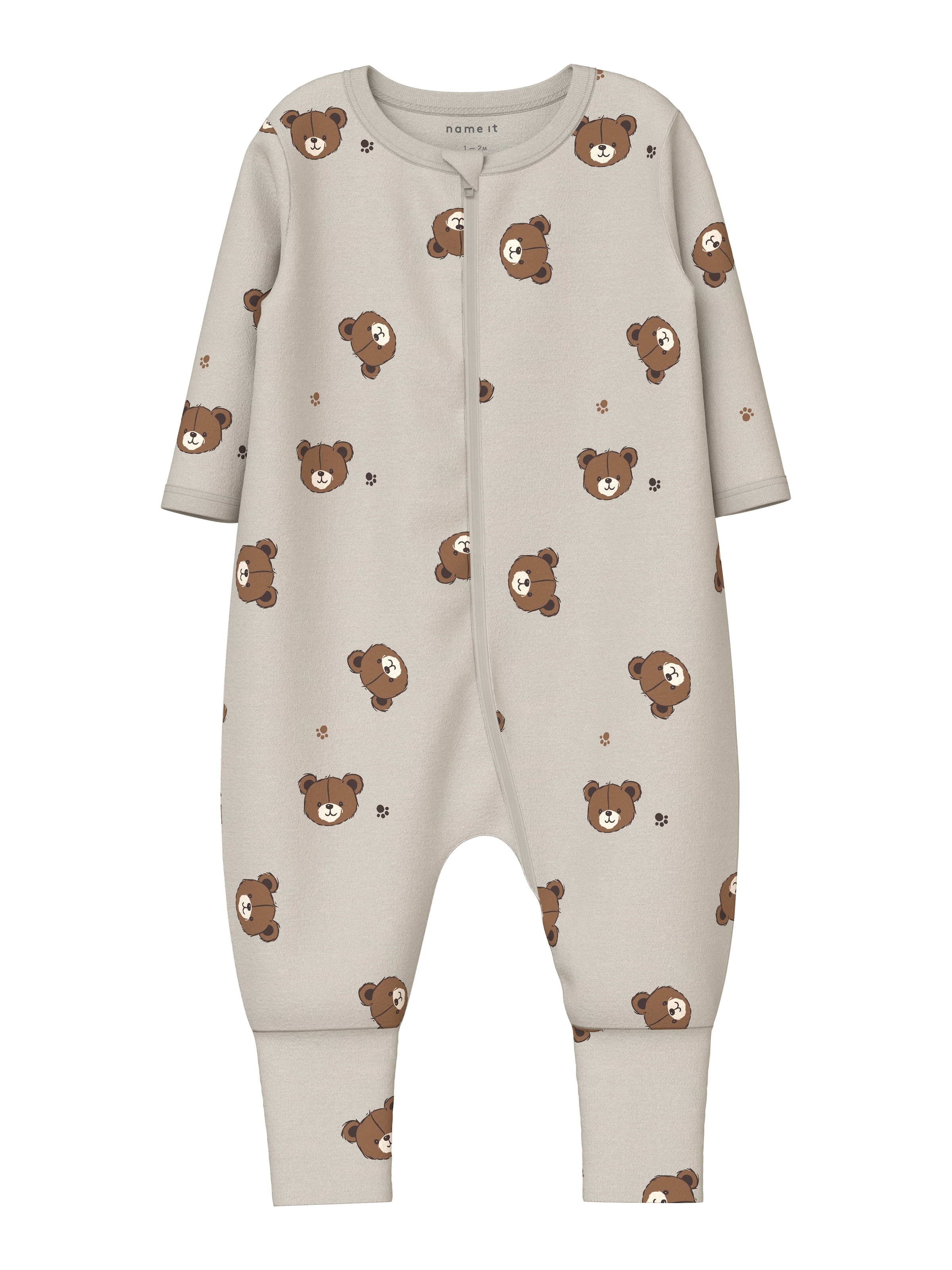Name It Combinaison de sommeil »NBNNIGHTSUIT 2P ZIP FF PUMICE BEAR NOOS« Packung, 2 pièces