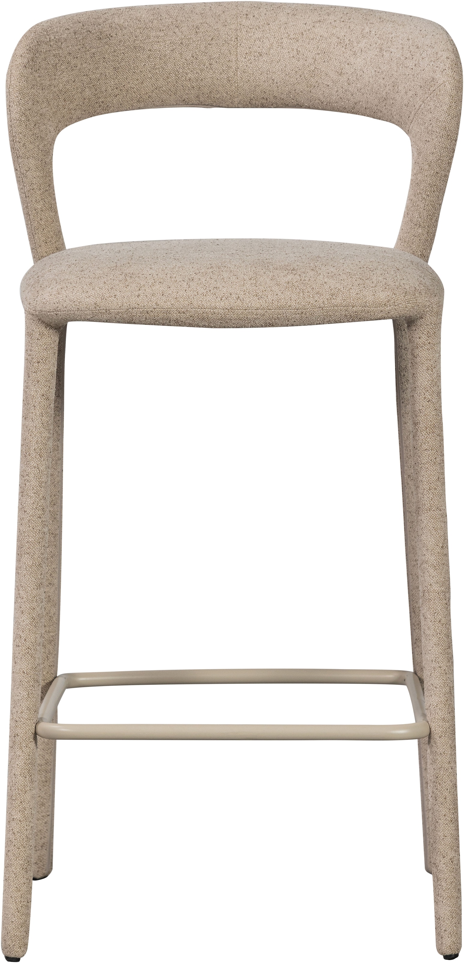 WOOOD Tabouret de bar »Noble mit Fussstütze und vollständig gepolstertem B 48 x T 52 x H 95 cm« revêtement en tissu, capacité 150 kg, haute résistance à l'usure