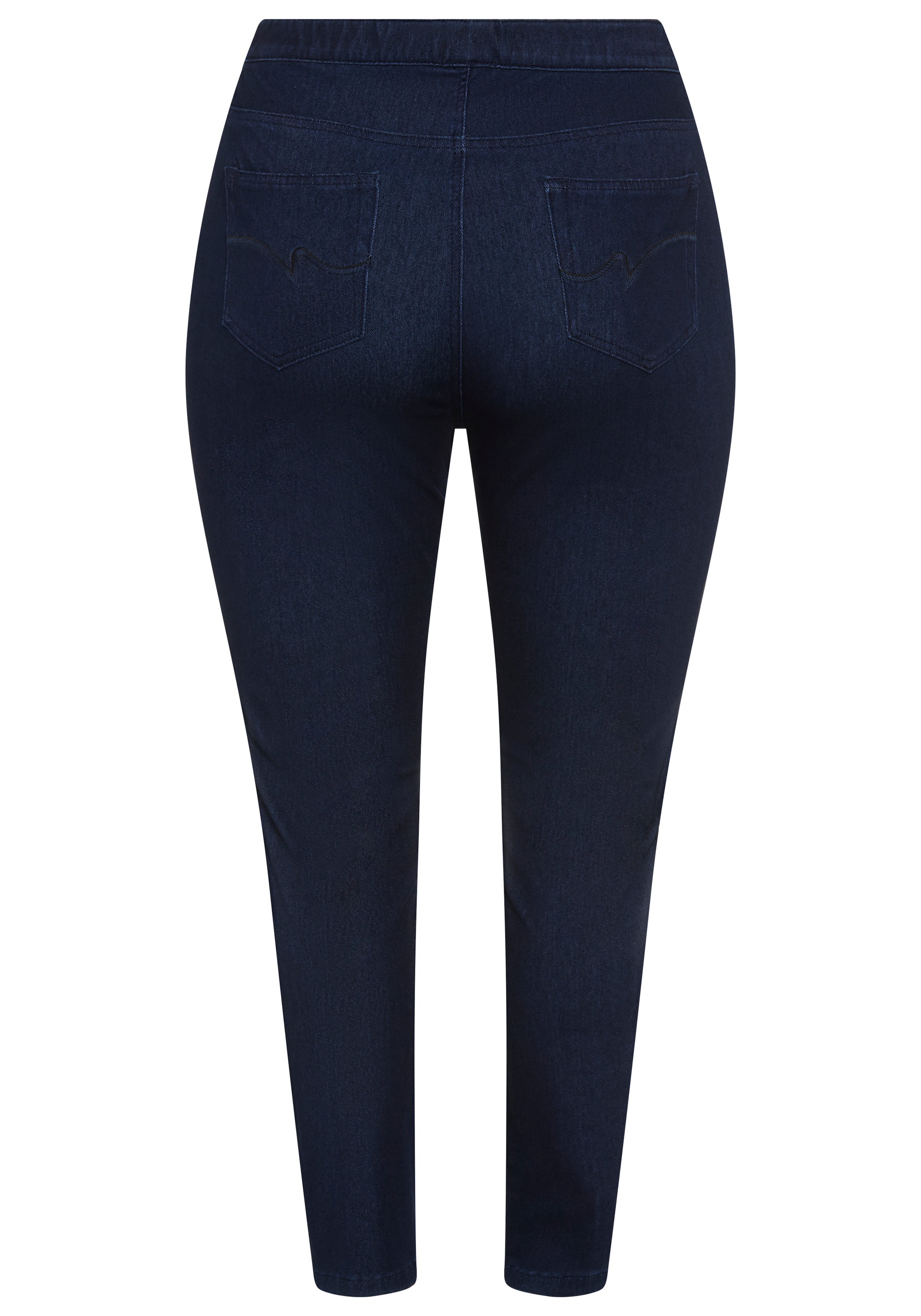Laura Scott CURVE Jeansjeggings »Grosse Grössen, im 4 Way Stretch, Quer- und Längselastisch« mit Eingrifftaschen, Gesässtaschen und Coinpocket, lange Schnittform