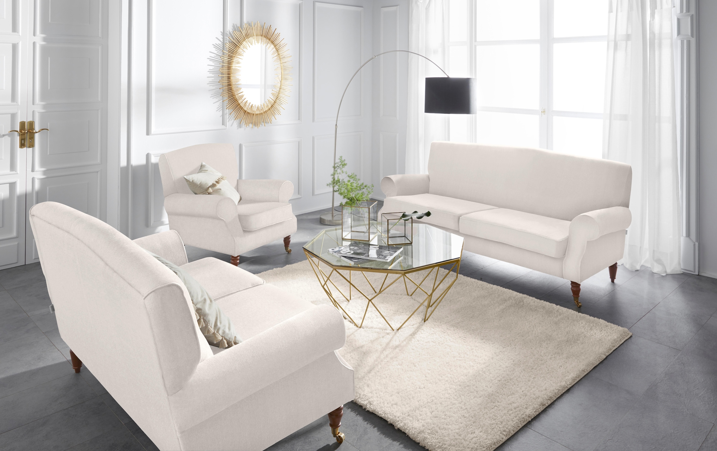 Home affaire 2-places »Rennes« in Samtoptik oder Baumwoll-Mix