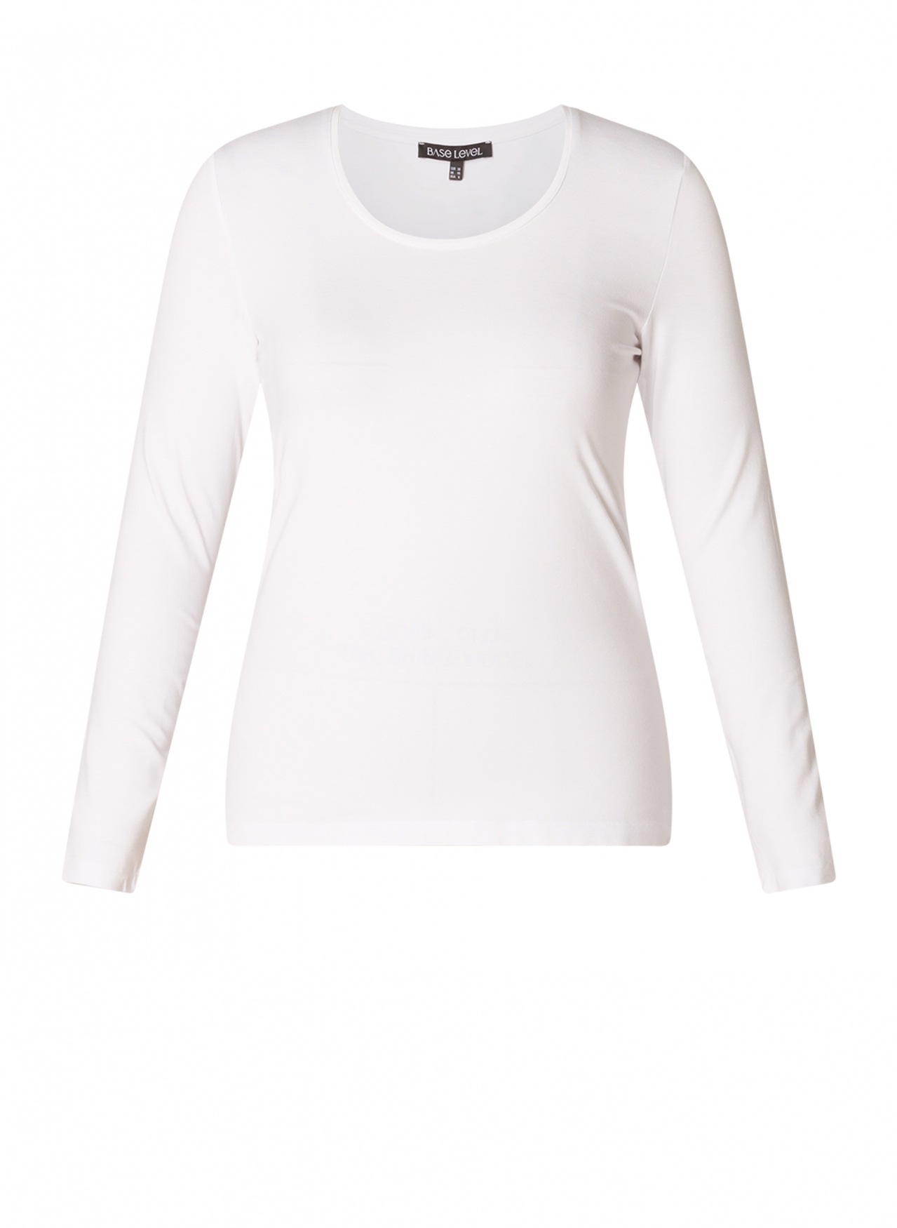 Base Level Curvy Langarmshirt mit Rundhalsausschnitt