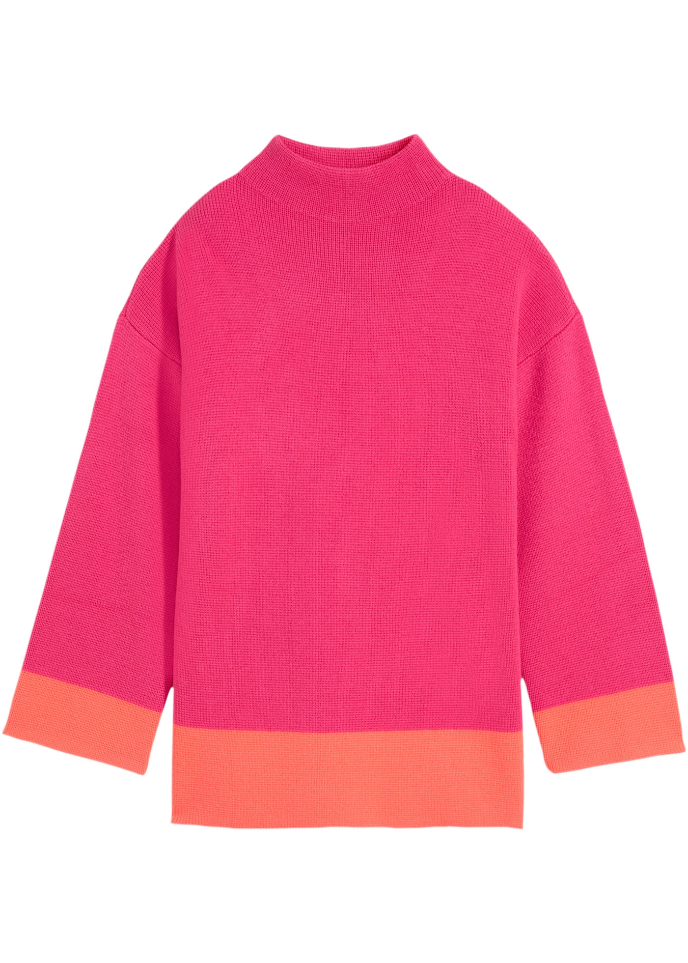 bonprix Pull en tricot »Pullover« aus Polyacryl, mit Stehkragen, Oversize Passform