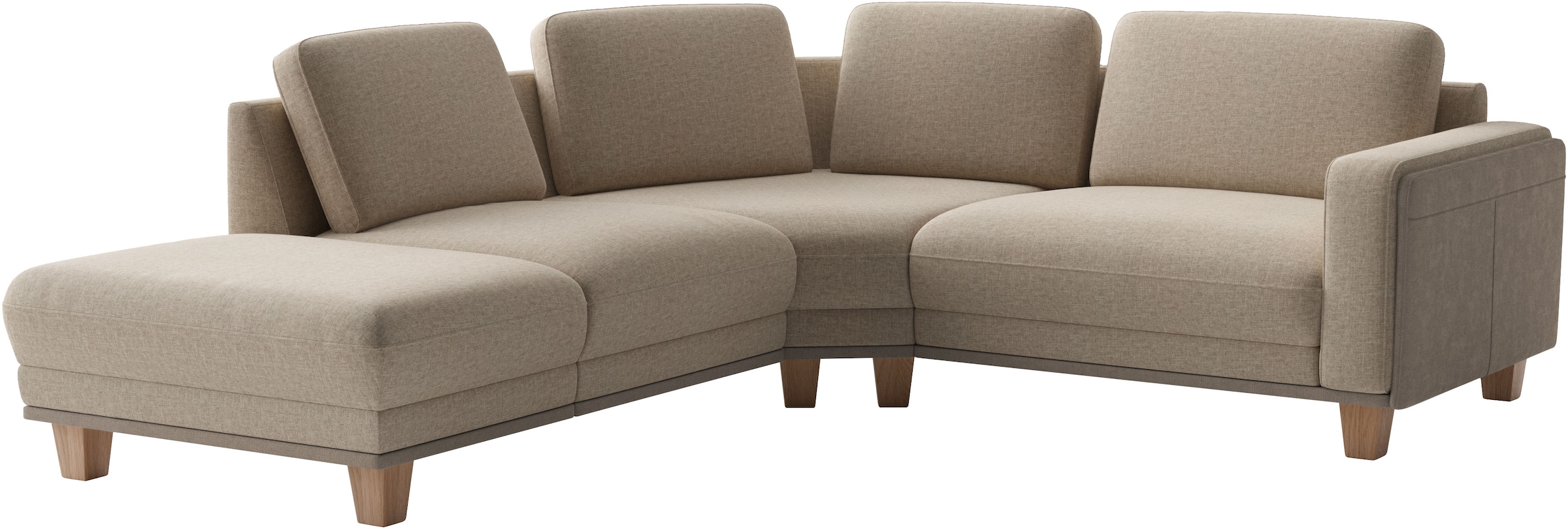 sit&more Ecksofa »Concept« Modernes Sofa in drei Fussfarben zur Auswahl
