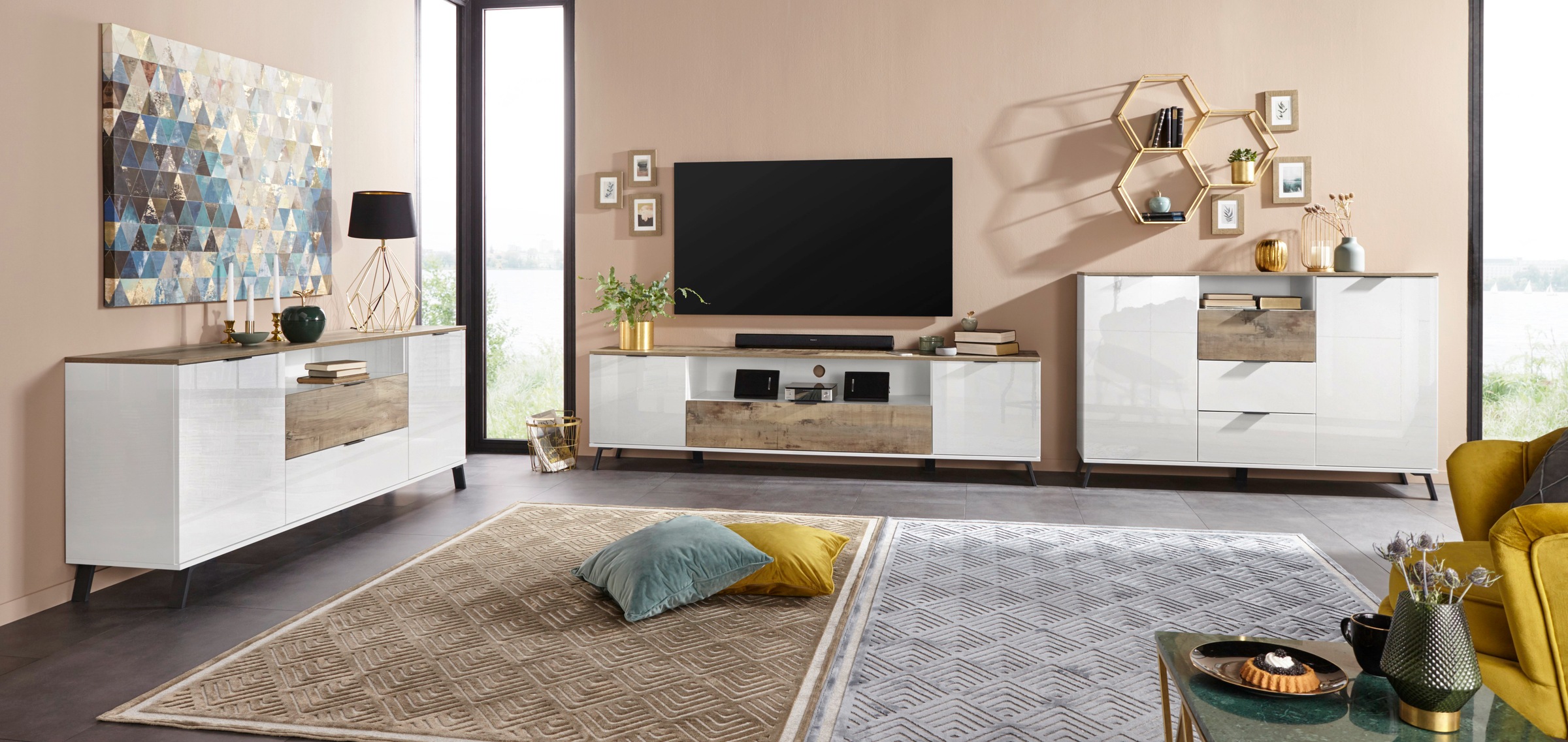 Home affaire Table basse »CASANOVATV-Board, TV-Schrank« Breite ca. 220 cm