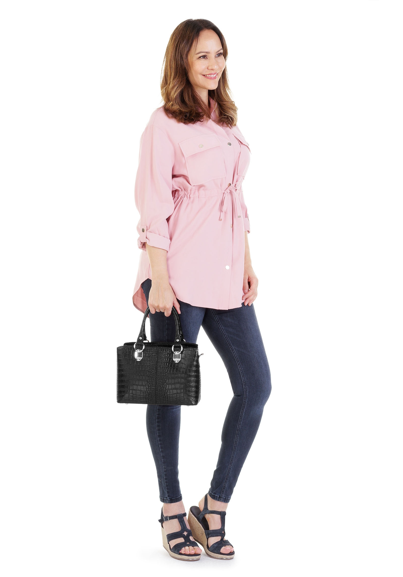 Cluty Sac à bandoulière echt Leder, Made in Italy