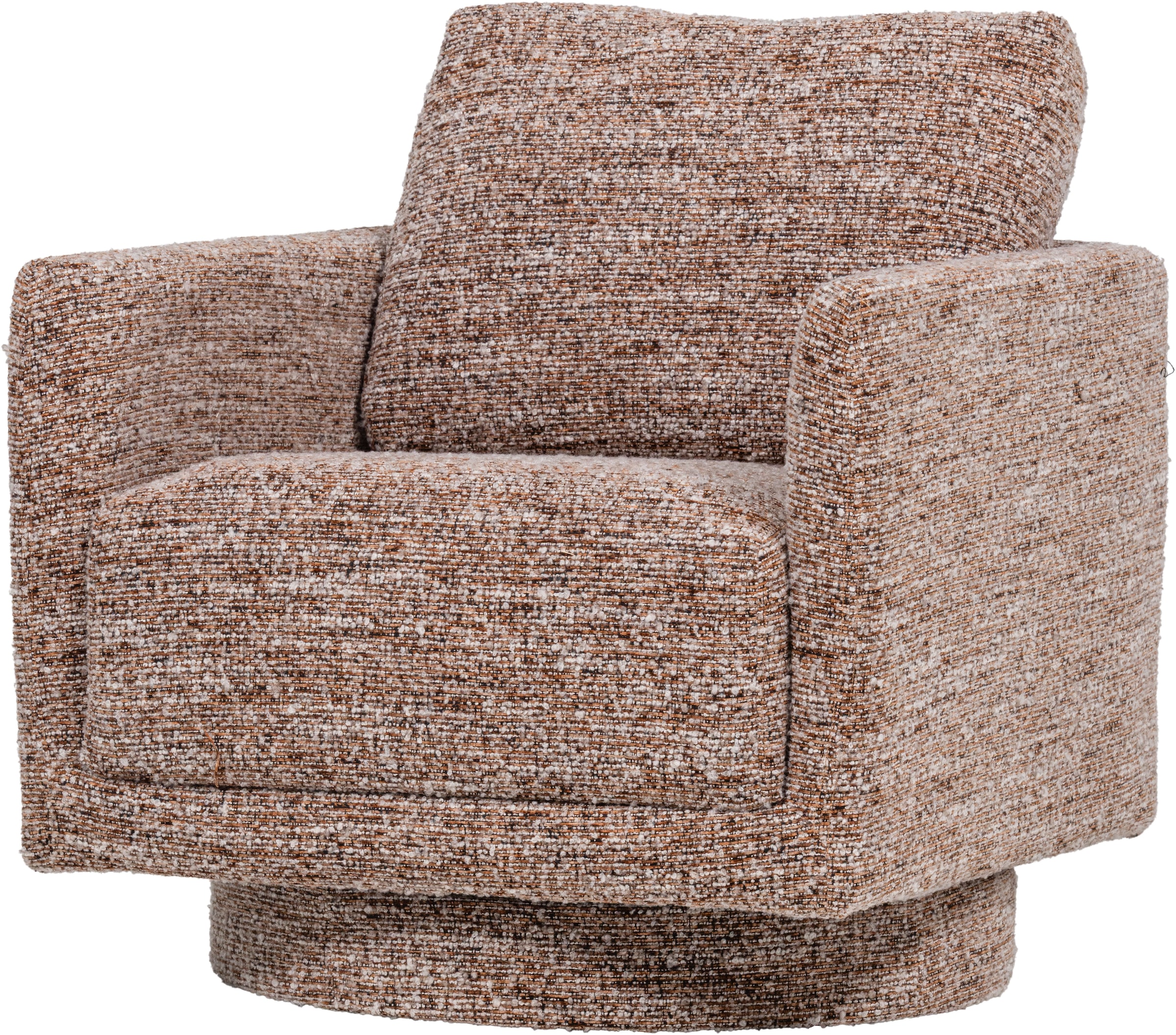WOOOD Fauteuil pivotant »Oska mit Sizz-Melange-Bezug und Drehmechanismus B 78 x T 79 x H 64 cm« Capacité de charge 130 kg, haute résistance à l'usure, accoudoirs intégrés