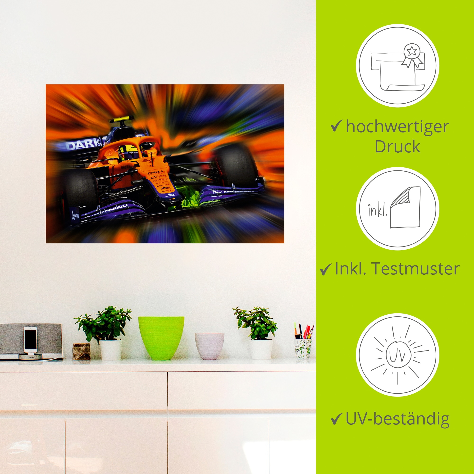 Artland Fresque murale »Lando #4« 1 cuis tlg. als Alubild, Leinwandbild, Poster, Wandaufkleber in verschied. Grössen