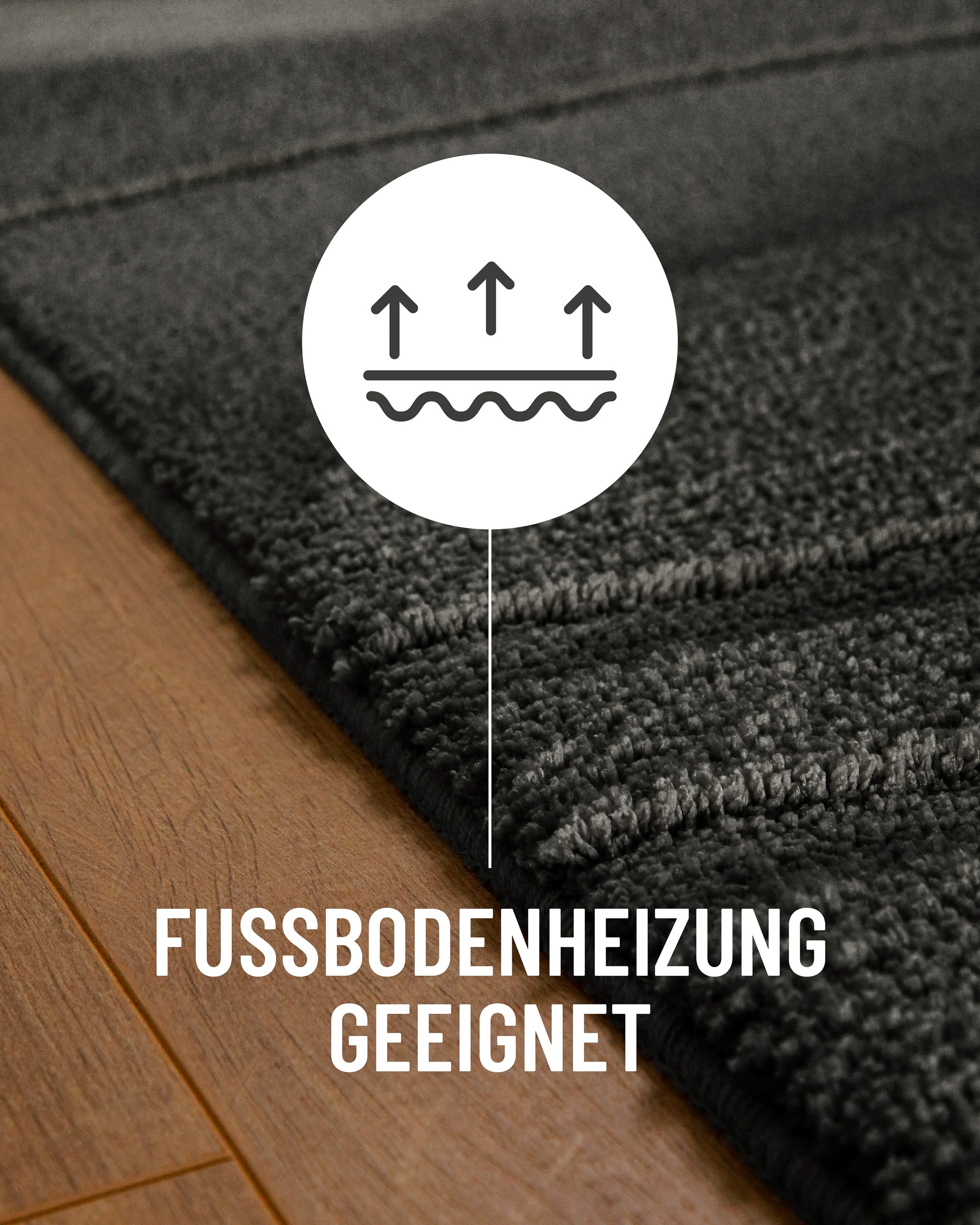 Wecon home Tapis de bain »Marc« Höhe 25 mm Badteppich, Hoch-Tief-Linien, weich, rutschhemmend, waschbar, getuftet