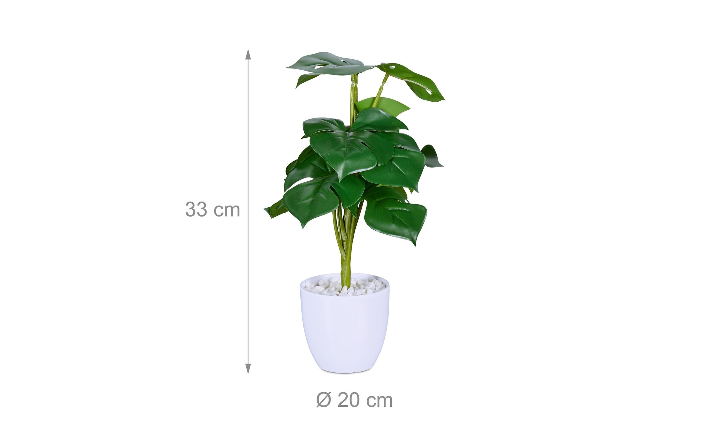 relaxdays Fleur artificielle »Monstera 2 Stück, 33 cm«