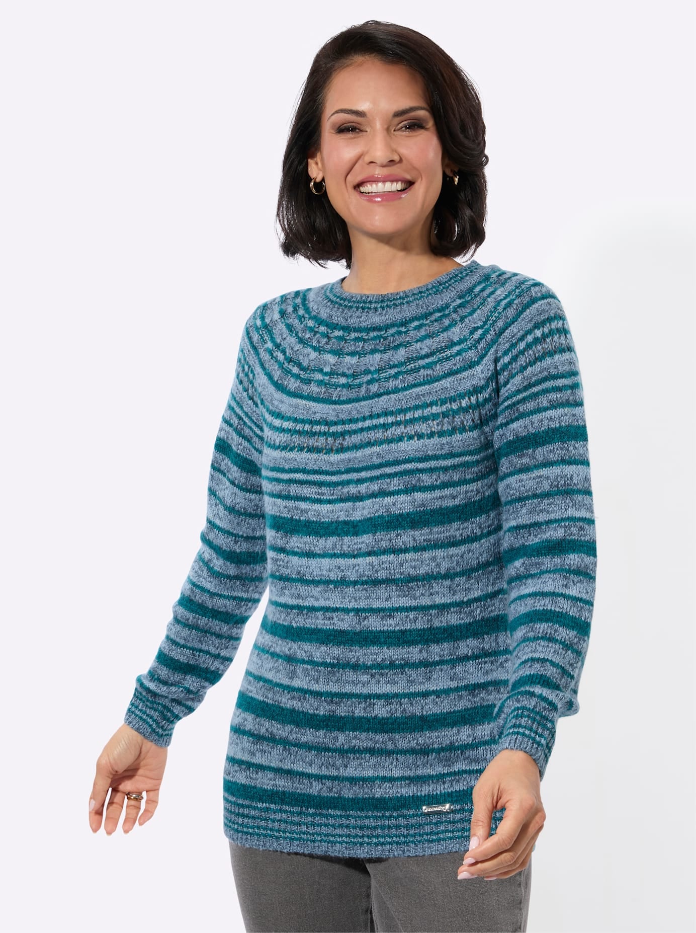 Casual Looks Pull à col rond »Rundhals-Pullover«