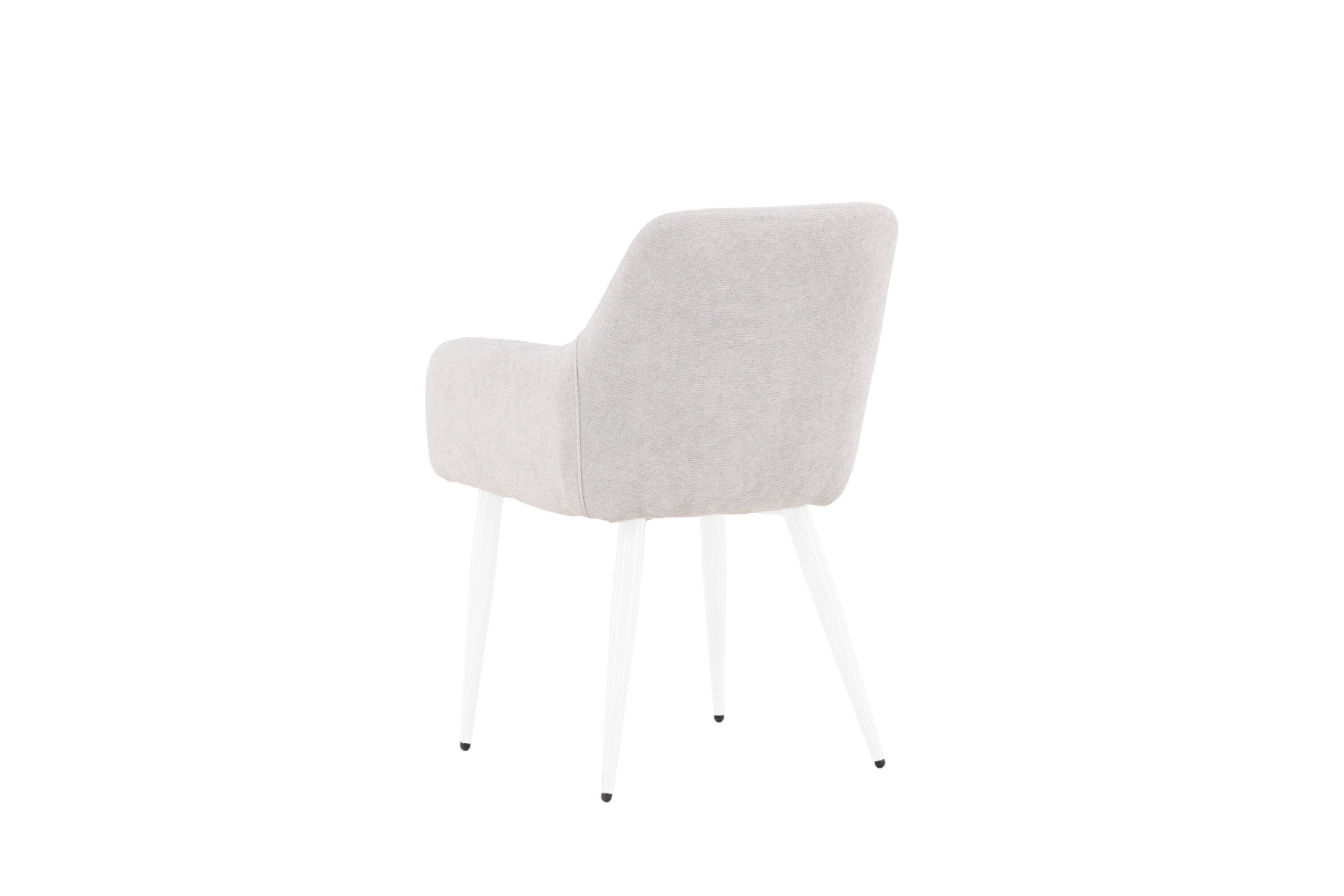 Venture Home Chaise de salle à manger »Comfort, 2er-Set Esszimmerstühle in Hellgrau, weisse Beine, robust« () 2 cuisPolsterstuhl, Leinen-Bezug hellgrau, weisse Stahlbeine, Armlehnen