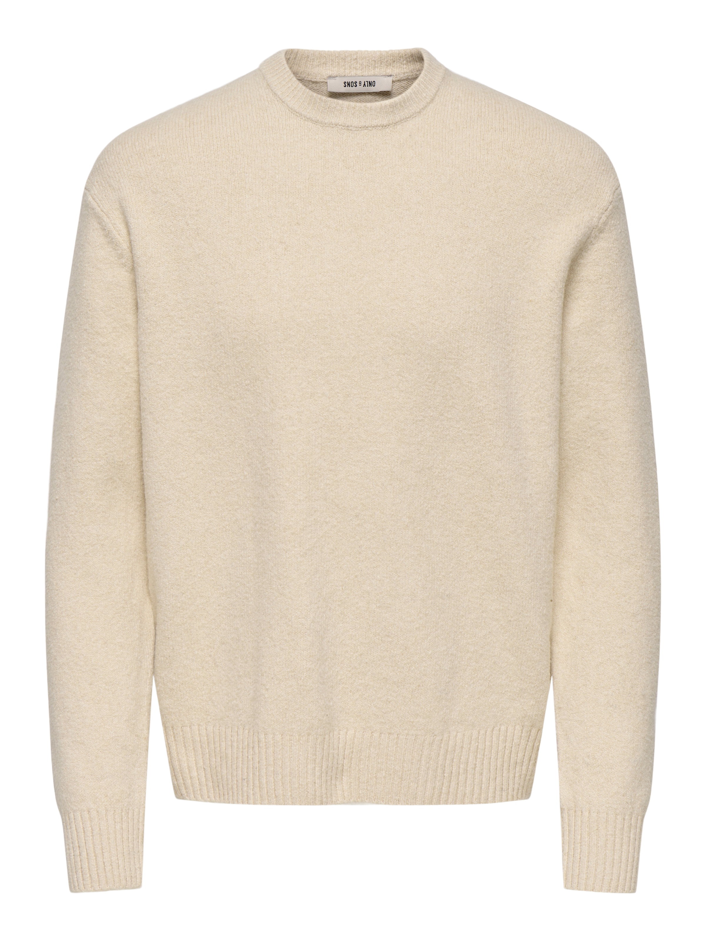 ONLY & SONS Pull à col rond »ONSJAMES RLX CREW KNIT« mélange coton, coupe décontractée